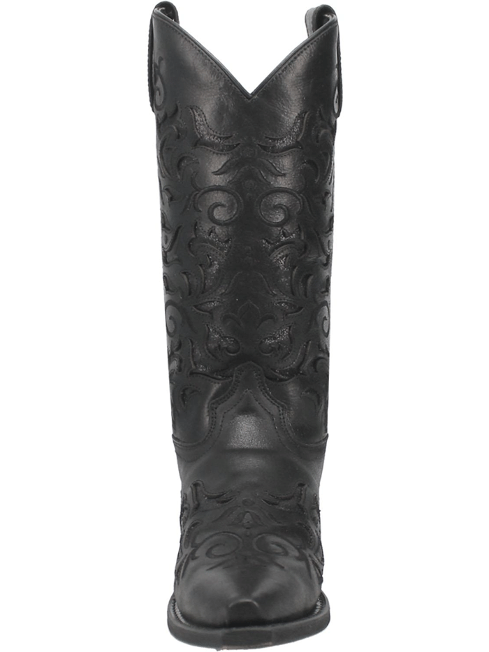 Laredo 52450 Women's Night Sky Leather Boots - Black Western Cowgirl Boots for Country Dancing & Night Out