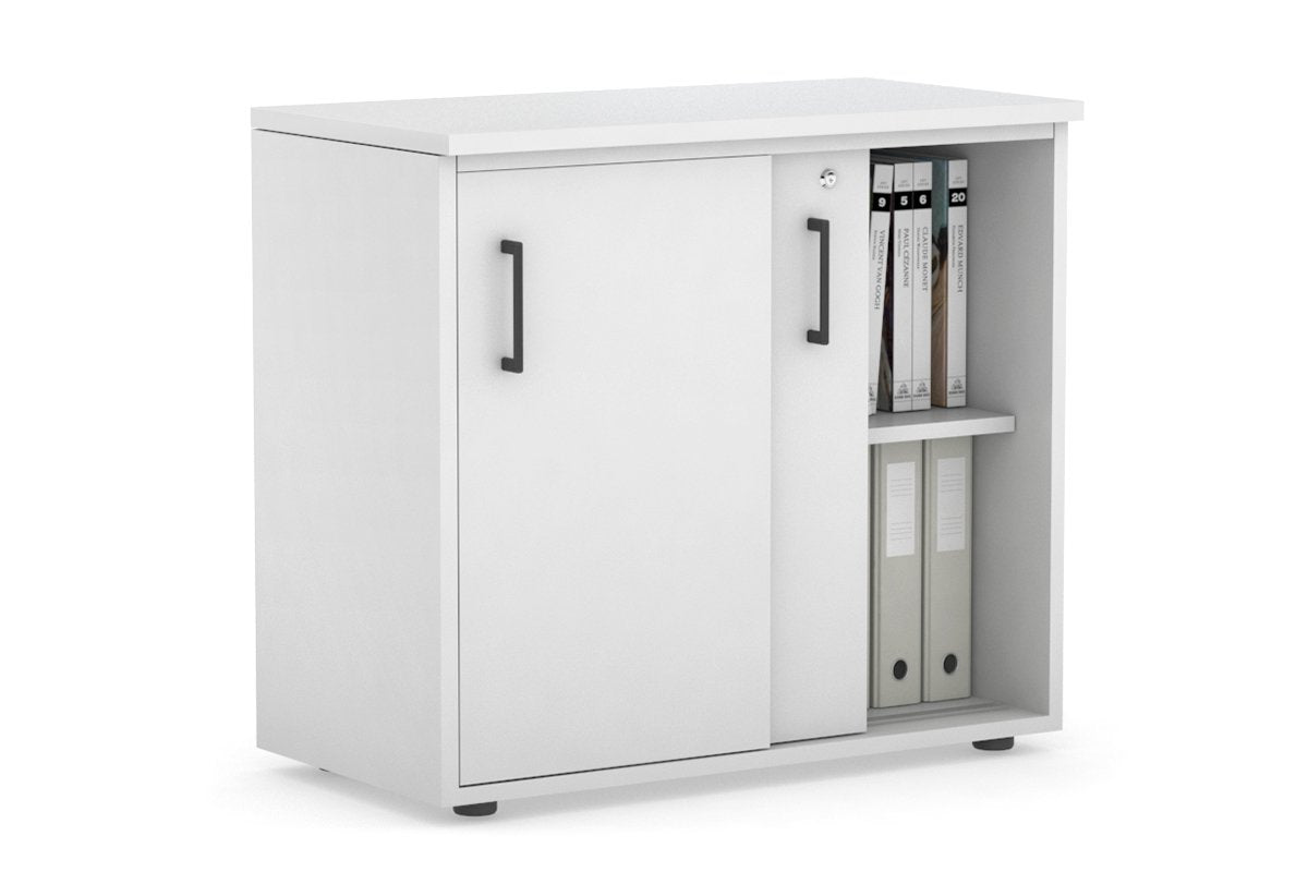 Modern 800W x 750H x 450D Sliding Door Credenza Cabinet - Stylish Storage Solution for Living Room, Bedroom or Office Organization