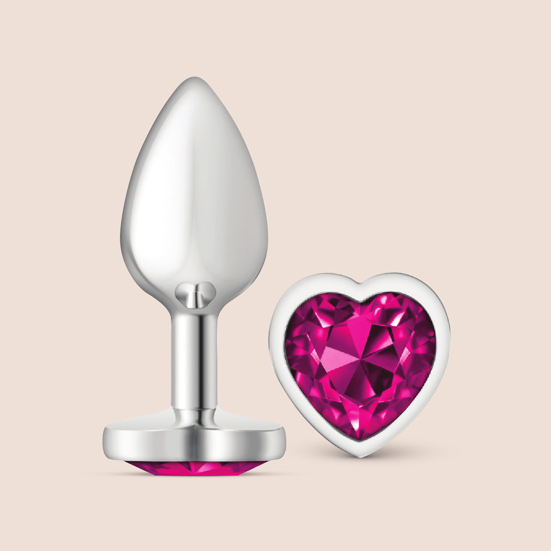 Cheeky Charms Silver Heart Plug - Lightweight Metal Booty Jewelry for Belly Button & Body Piercing | Perfect for Parties, Festivals & Everyday Wear