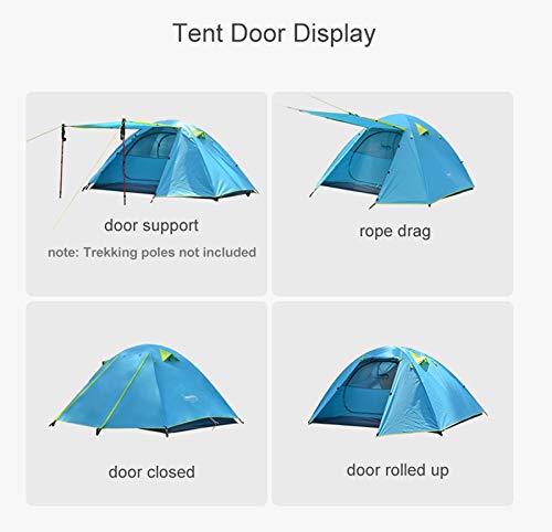 Lustar Lightweight 1-3 Person Backpacking Tent - Double Waterproof, Portable Aluminum Pole Camping Tent for Hiking, Travel & Outdoor Adventures