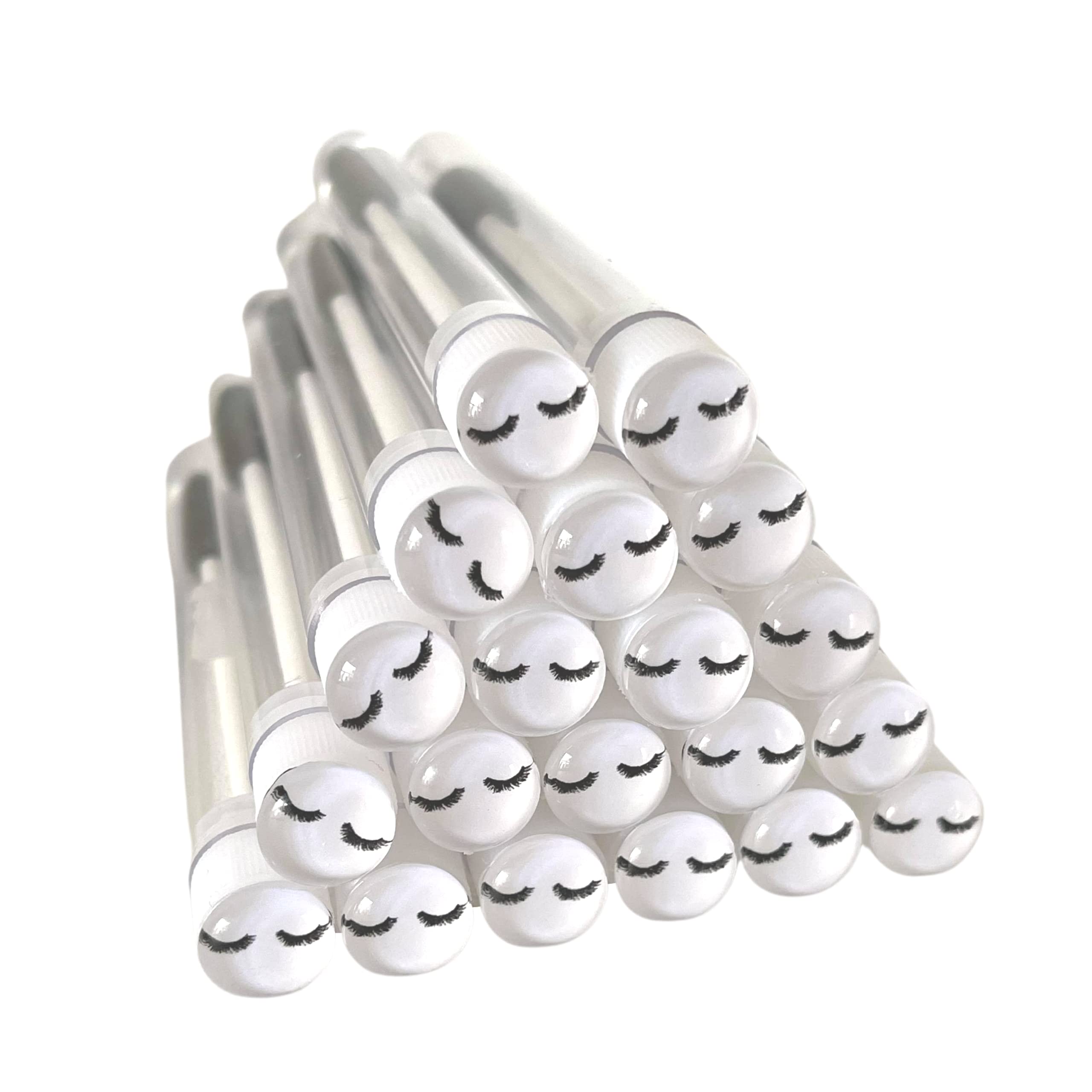 Boutique Marketing LLC Disposable Lash Brush Wands - 20 Pack Eyelash Extension Supplies with Volume Lash Print Design | Perfect for Professional Salons & DIY Lash Extensions at Home