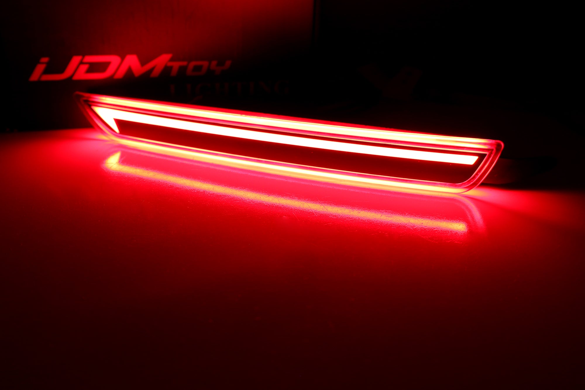 Dark Red LED Rear Bumper Reflectors for Mazda CX-30 & CX-50 - Tail Light, Brake Light & Turn Signal Enhancer | Improved Night Visibility & Safety for Off-Road & City Driving