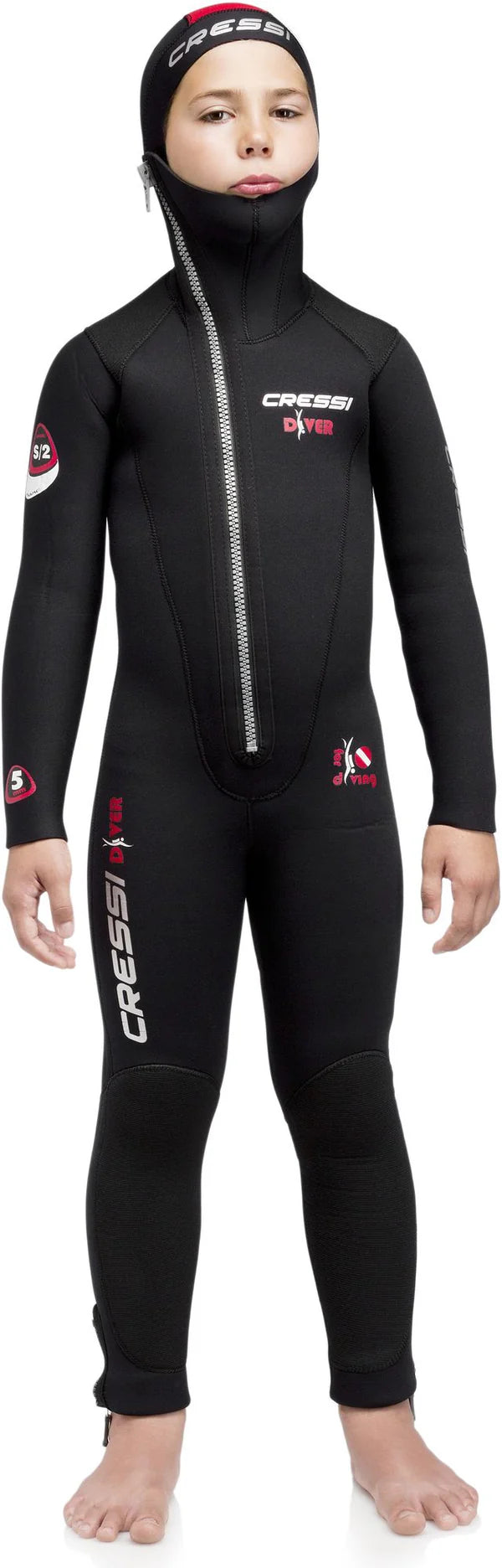 Cressi 5mm Junior Diver Wetsuit for Kids - Warm & Comfortable Scuba Diving Suit for Children | Perfect for Snorkeling, Swimming & Water Sports