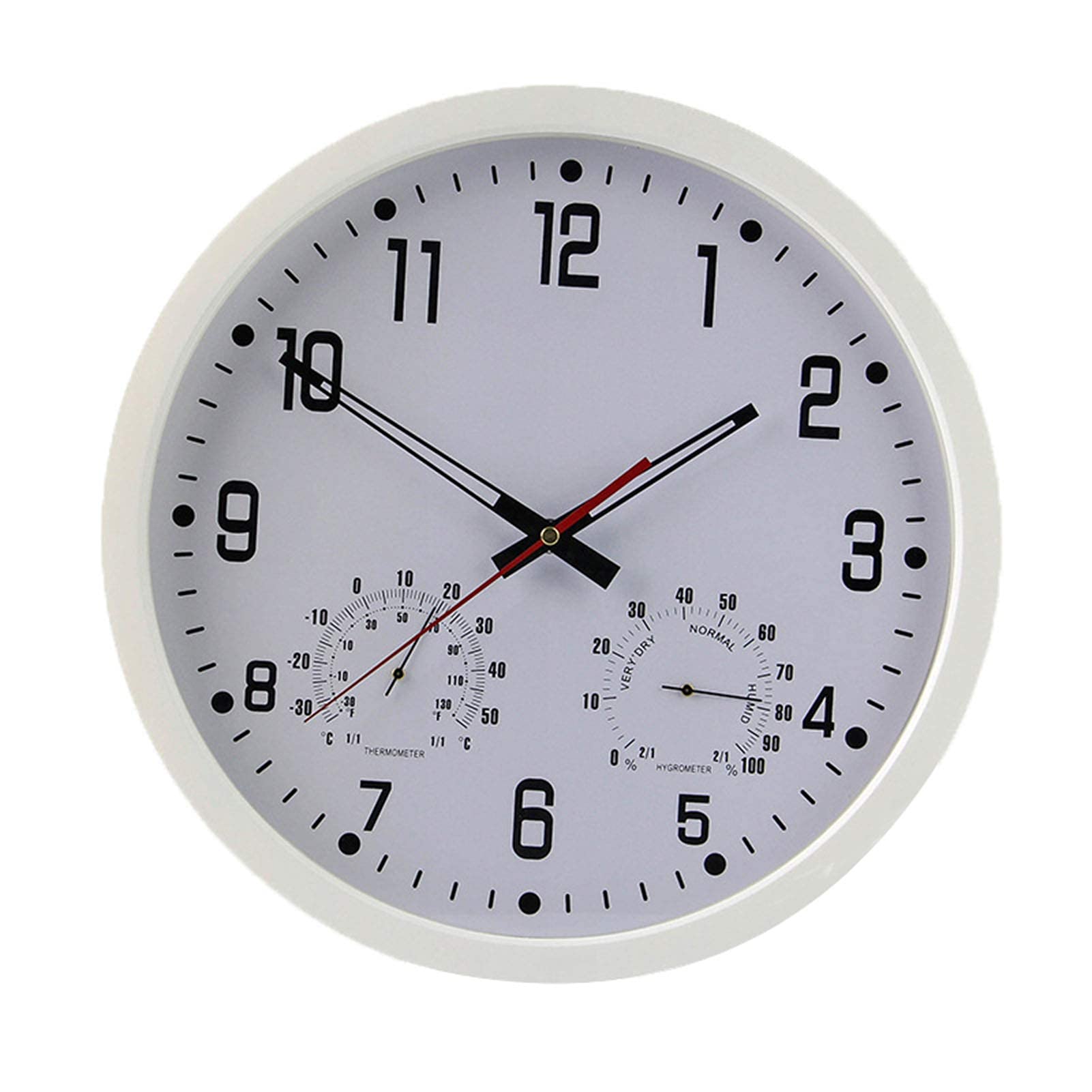 Outdoor Waterproof Garden Clock with Temperature & Humidity Display - Silent Accurate Wall Mounted Weather Clock for Patio, Backyard, and Garden Decor