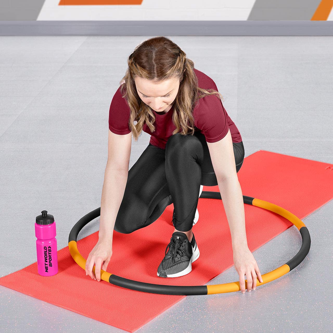METIS Fitness Weighted Hula Hoop for Adults - 2.2lbs Detachable Exercise Hoop with Foam Padding | Easy to Spin Home & Gym Workout Equipment | Perfect for Weight Loss, Core Training & Fun Fitness Activities