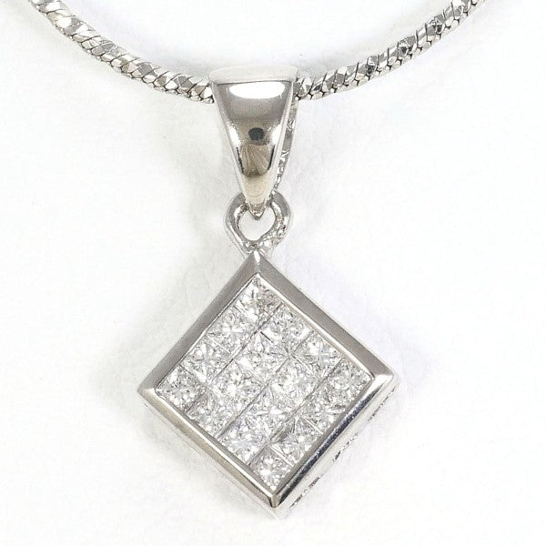 18K White Gold Diamond Necklace for Women - Elegant Pendant Jewelry Gift for Anniversary, Wedding & Special Occasions