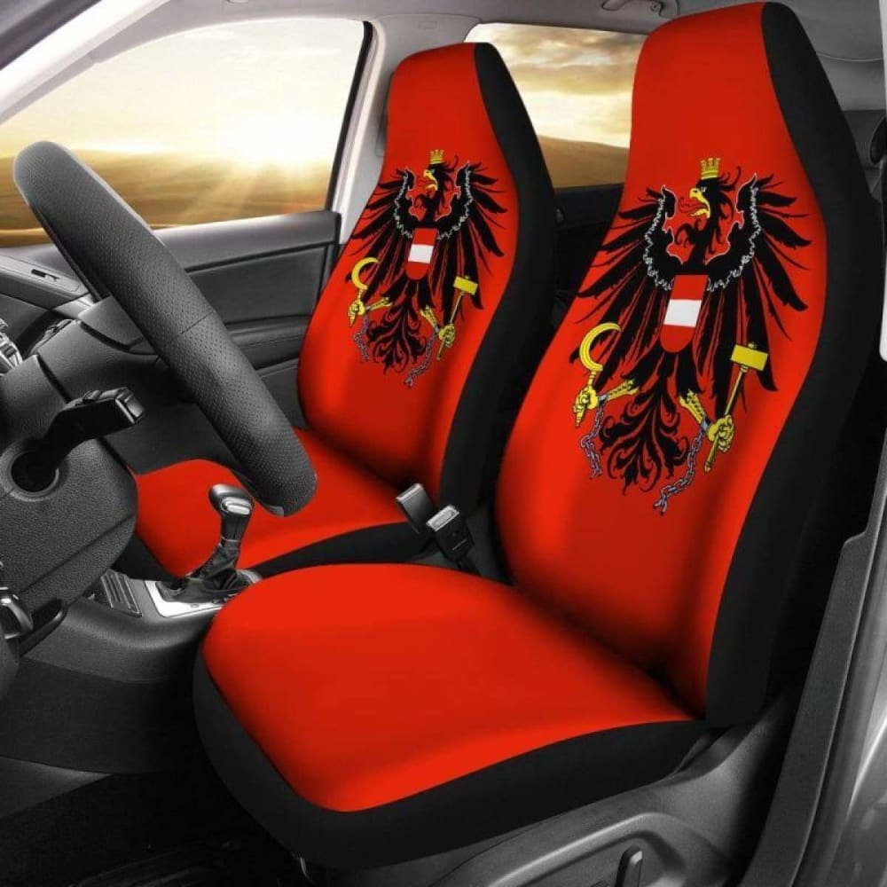 Premium Austria Coat of Arms Car Seat Covers 105905 - Durable & Stylish Protection for Cars, Trucks & SUVs - Perfect for Travel, Commuting & Road Trips