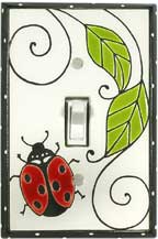 All Fired Up Single Switch Plate Cover - Ladybug Design #KD080 - Perfect for Kids' Rooms & Nursery Decor