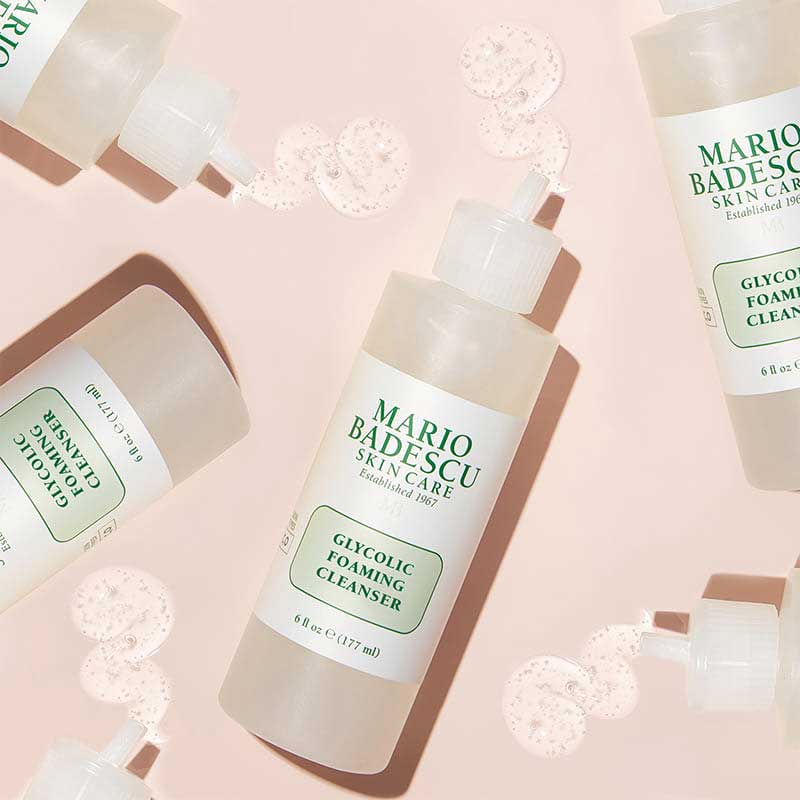 Mario Badescu Glycolic Foaming Cleanser - Exfoliating Face Wash for Acne & Blackheads - Gentle Daily Cleanser for Oily & Combination Skin - Perfect for Morning & Night Skincare Routine
