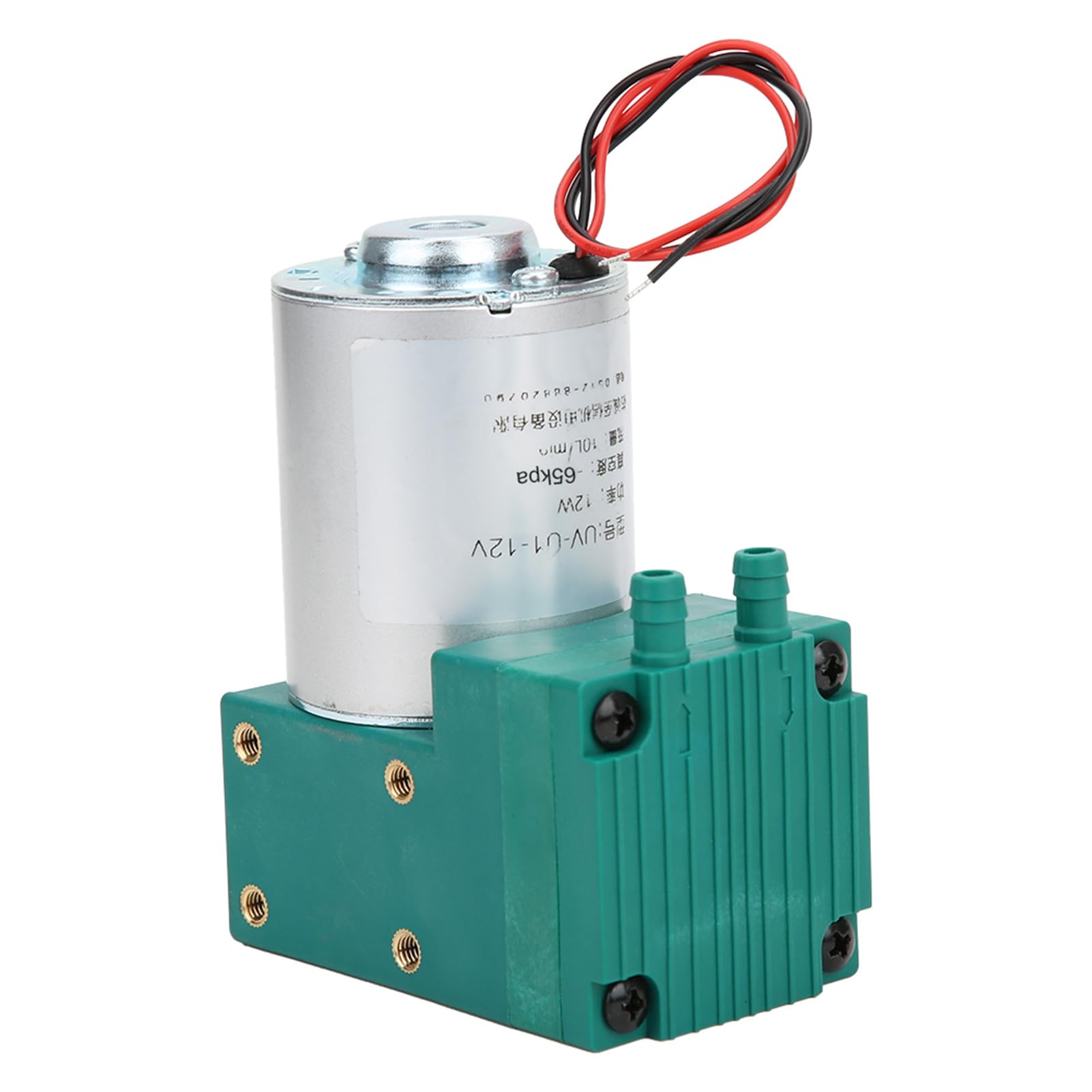 Mini Vacuum Pump 12V DC - Large 10L/min Flow, Low Noise 65-150kPa, 12W Power - Perfect for Vacuum Adsorption Equipment & DIY Projects (Great for 3D Printing, CNC Machines, and Laboratory Applications)