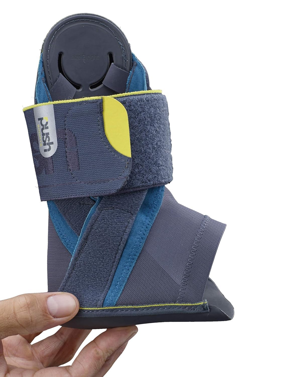 Push Sports Ankle Brace Kicx - Easy-On Support Brace for Sprains & Injuries, Left Medium Size - Ideal for Running, Basketball & Post-Injury Recovery