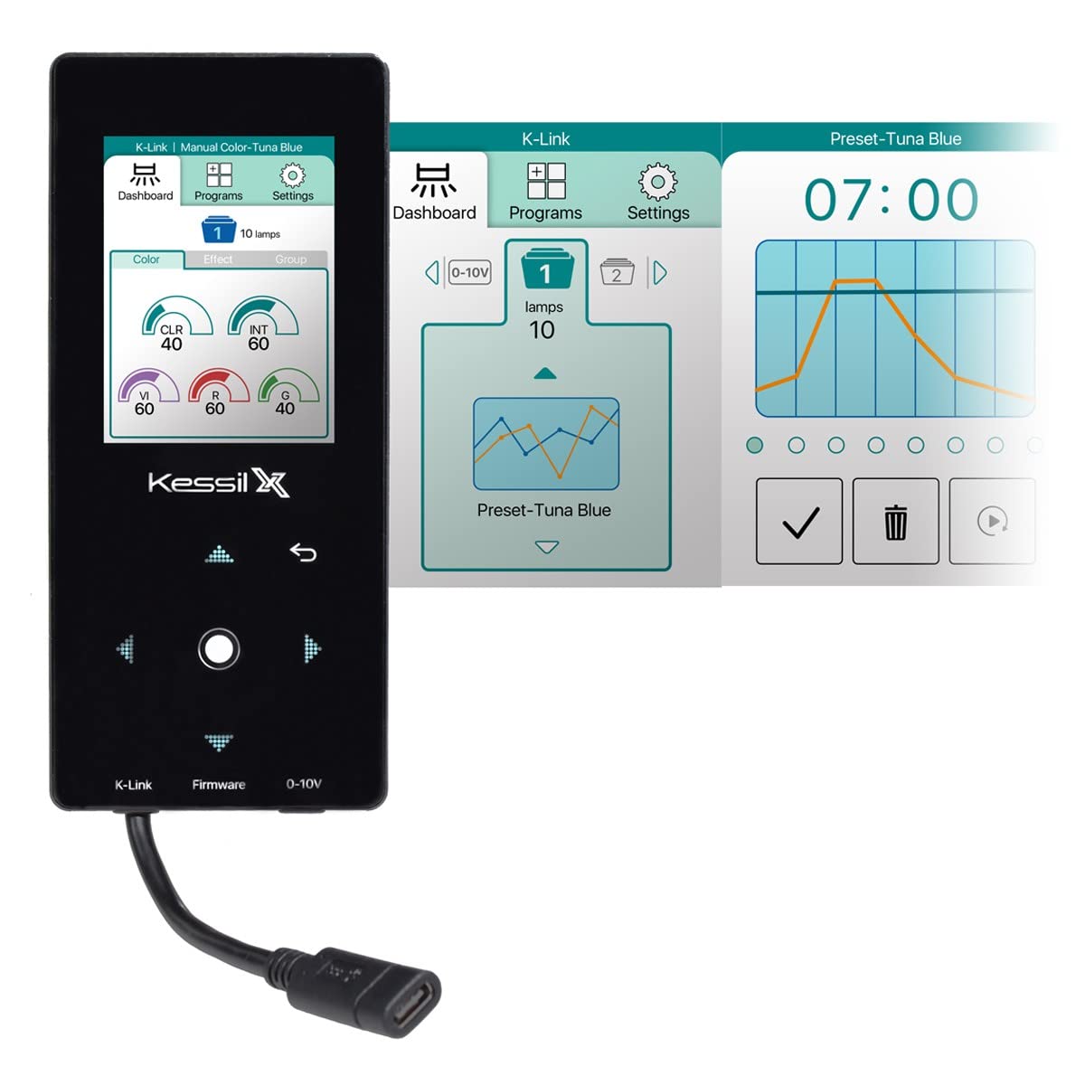 Kessil Spectral Controller X - LED Grow Light Dimmer & Timer for Hydroponics, Aquariums, and Indoor Plants | Perfect for Home Gardening & Commercial Grow Rooms
