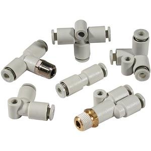 SMC KQ2H09-13A Differential Diameter Straight Union Fitting - 10 Pack for Pneumatic Systems, Air Compressors, and Industrial Automation