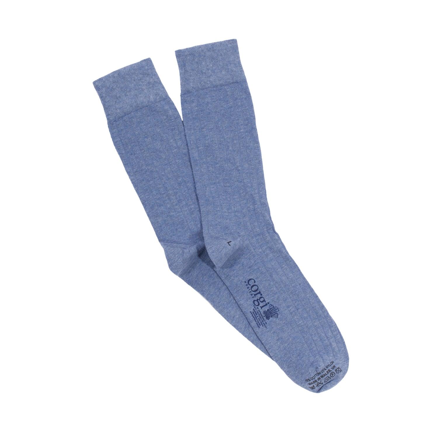 Brecon Ribbed Cotton Socks for Men - Soft & Comfortable Casual & Dress Socks - Perfect for Work, Travel & Everyday Wear