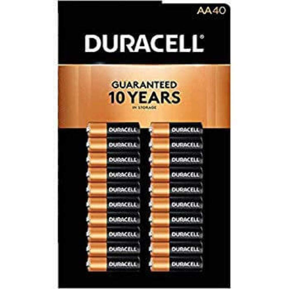 Duracell CopperTop AA Alkaline Batteries (40-Pack) - Long-Lasting Double A Batteries for Household & Business Use | Ideal for Remote Controls, Toys, Flashlights & Office Electronics