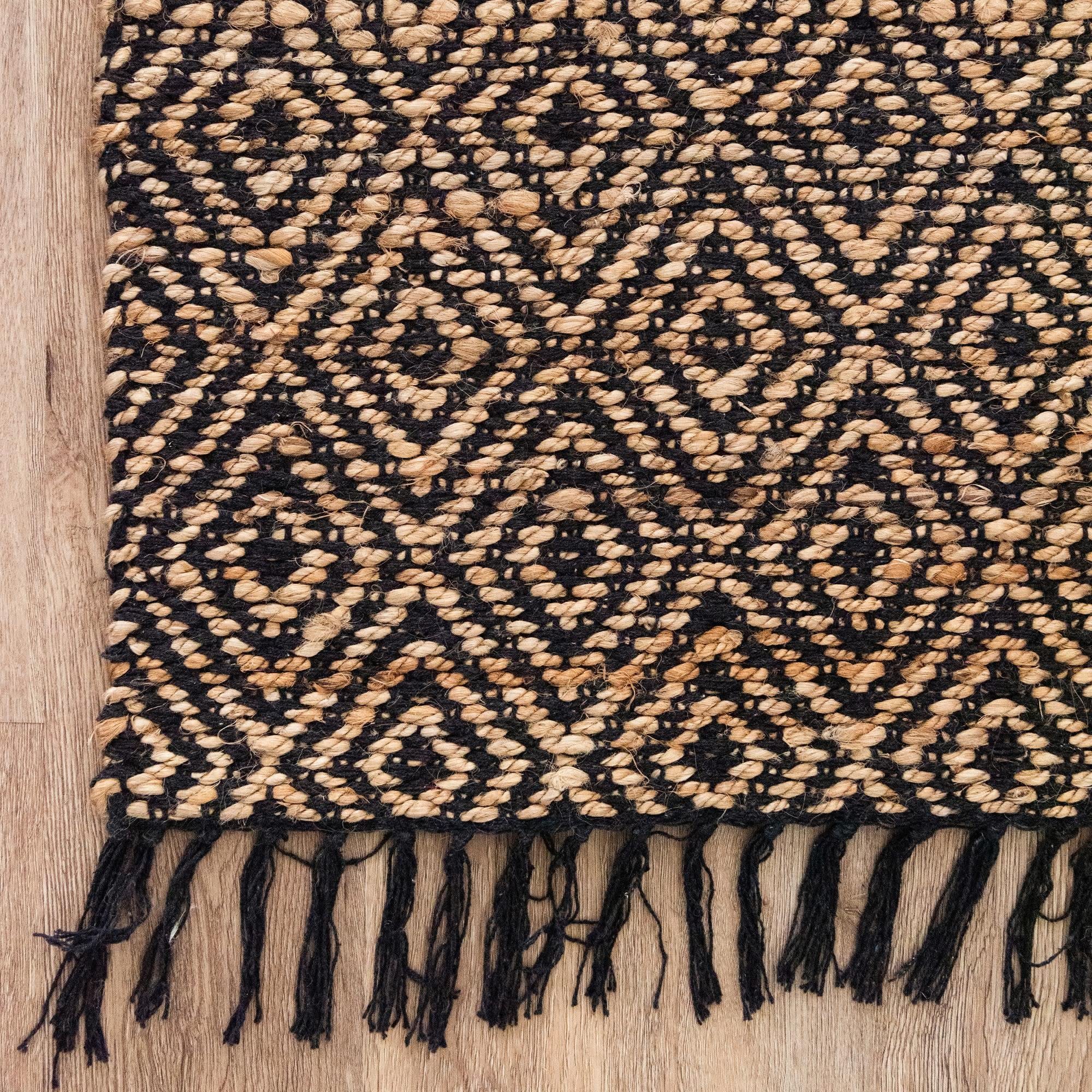 Unique Loom Braided Jute Collection Area Rug - Assam (7'1
