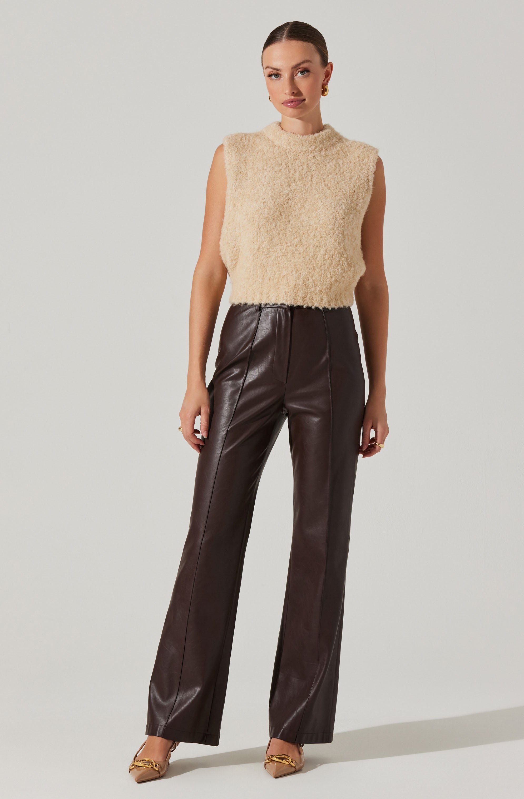 Stylish Edlyn Boucle Mock Neck Sweater for Women | Soft & Comfortable Knit Pullover | Perfect for Fall & Winter Outfits, Office Wear & Casual Dates