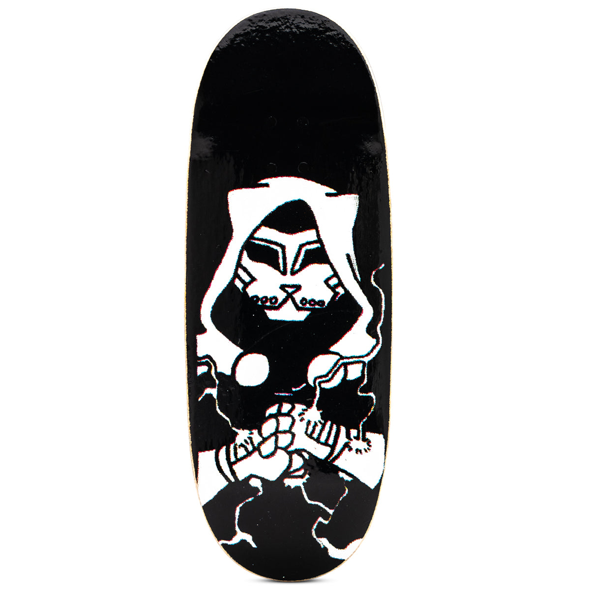 Variant Fingerboard Deck - Kitty Doom Design | Professional Mini Skateboard for Finger Tricks & Practice | Perfect for Skateboard Enthusiasts & Office Stress Relief