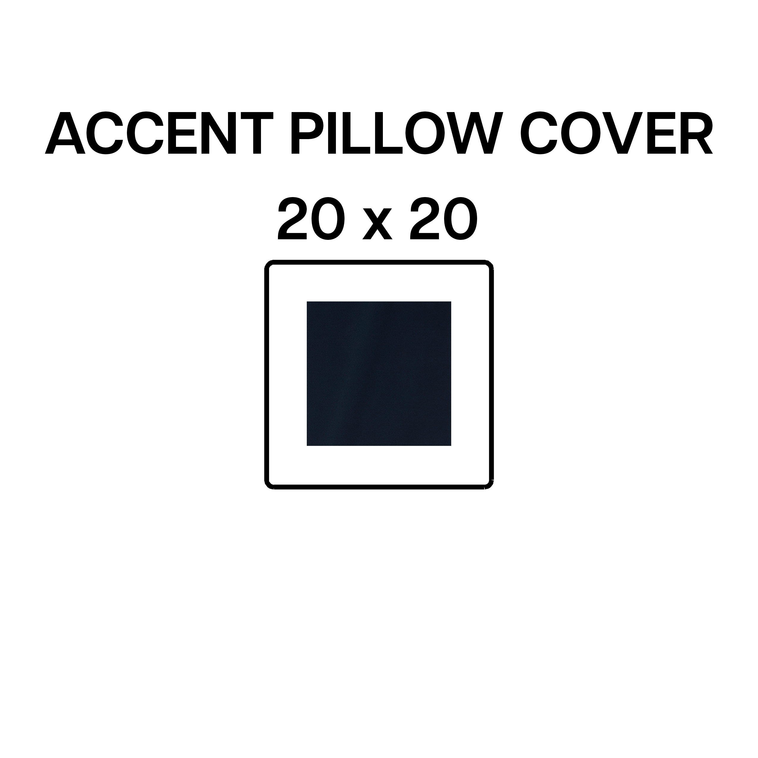 20x20 Indigo Blue Decorative Throw Pillow Cover - Soft Accent Cushion Cover for Sofa, Bed, Chair - Home Decor Living Room Bedroom Accessories