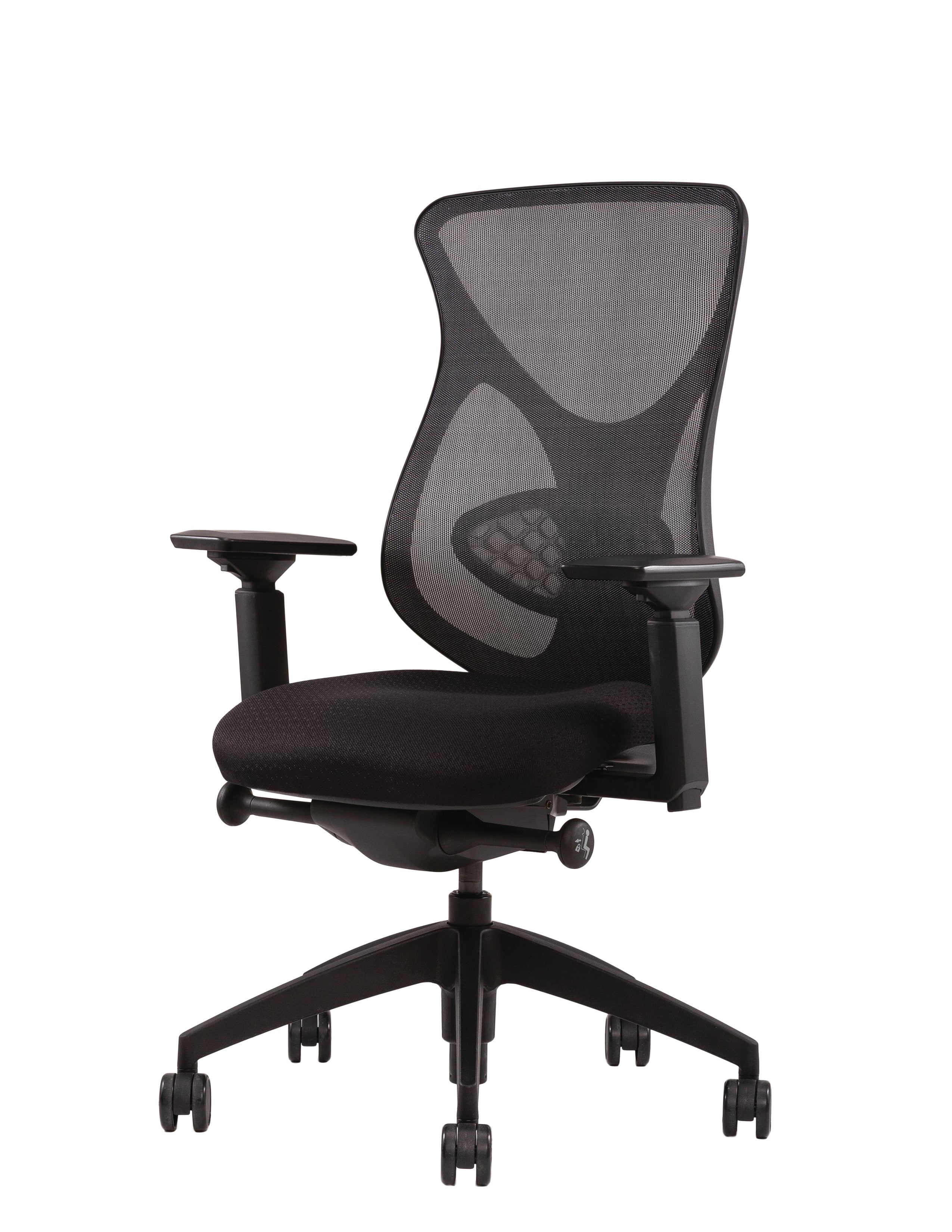 MIDCELLI 2800 Series Black Mid Back Mesh Office Chair - Ergonomic Support for Home & Office Workspaces