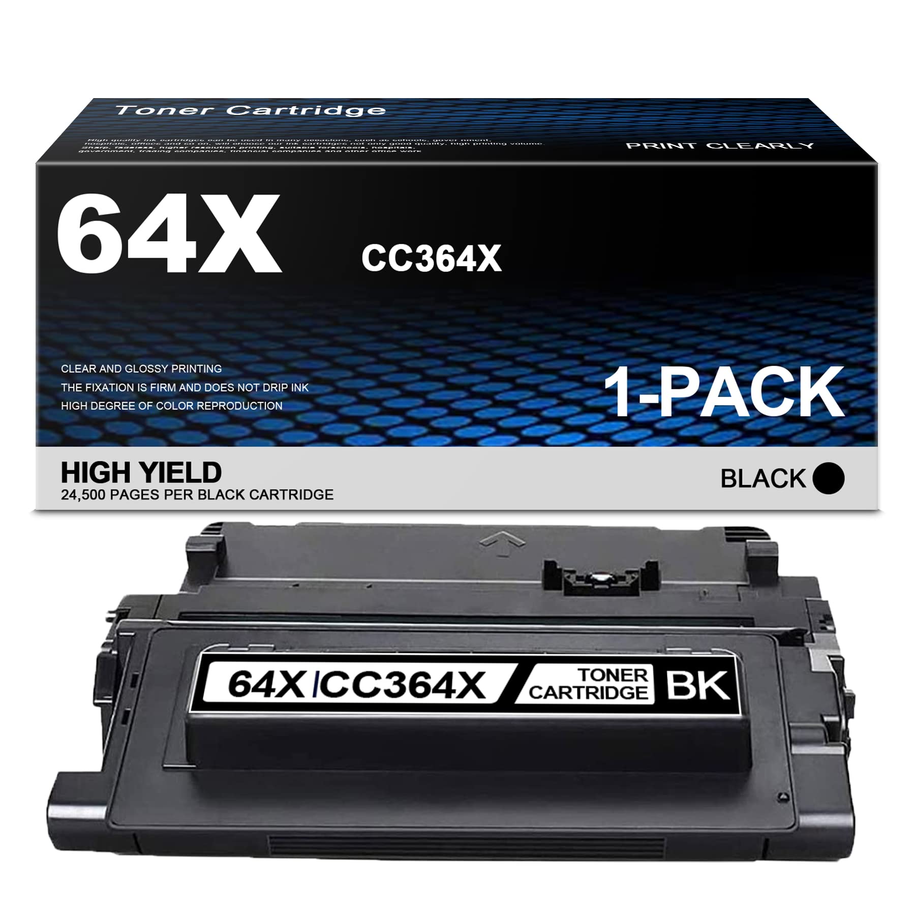 High Yield Black CC364X Compatible Toner Cartridge (1 Pack) - Replacement for HP P4014, P4014n, P4014DN, P4015tn, P4015x, P4515n, P4515tn, P4515X, P4515xm Printers | Perfect for Office Printing & High Volume Documents - by TECHNETIUMINK