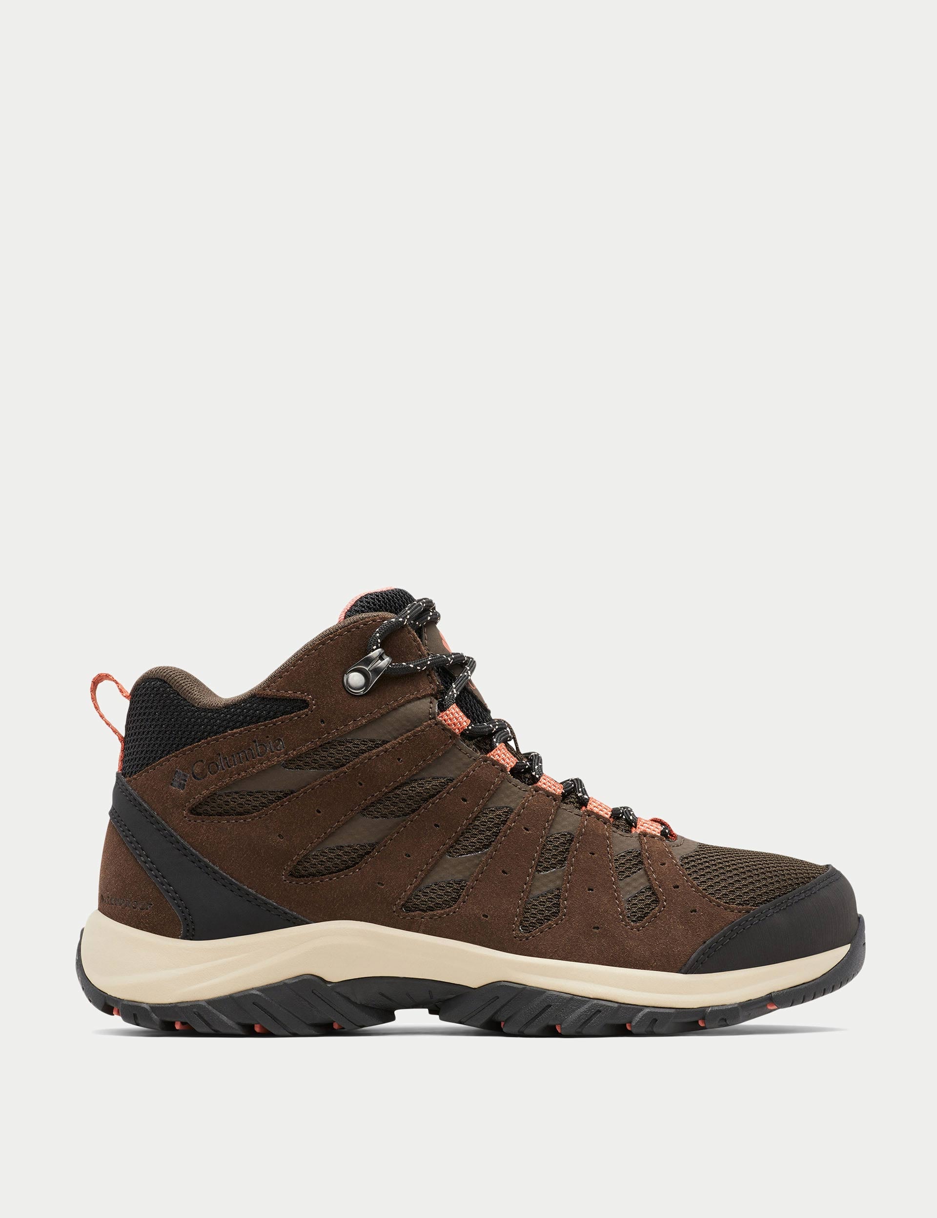 Redmond III Mid Waterproof Hiking Boots for Men & Women - Comfortable Outdoor Walking Shoes - Cordovan/Dark Coral - Perfect for Hiking, Camping & Trail Adventures