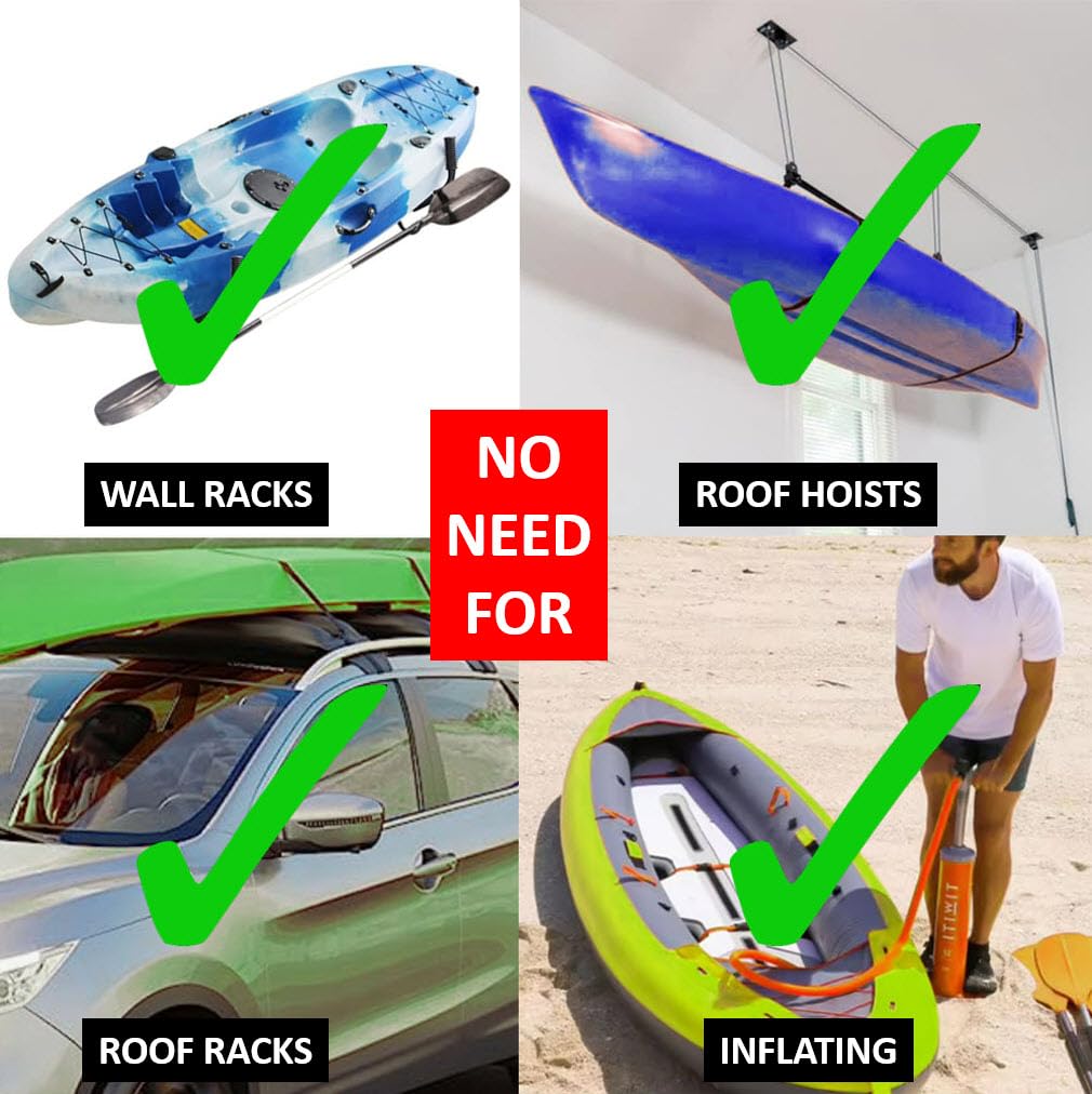 Rapido 10.8ft Modular Fishing Kayak - Lightweight Sit-On-Top Kayak for Adults & Youth - Stable Portable Design with 400 lbs Capacity - Perfect for Travel, Camping & Water Sports