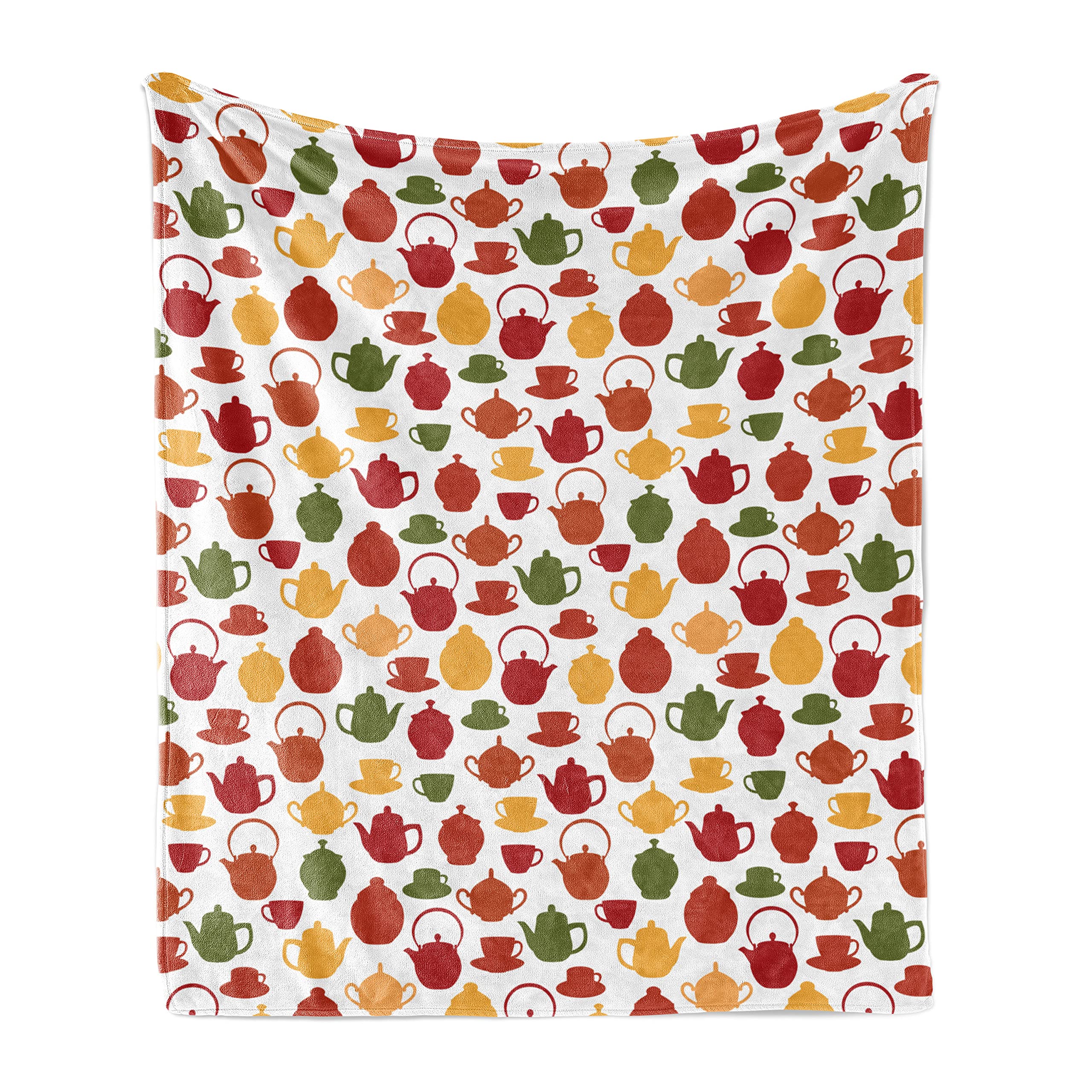 Ambesonne Tea Party Fleece Throw Blanket 60