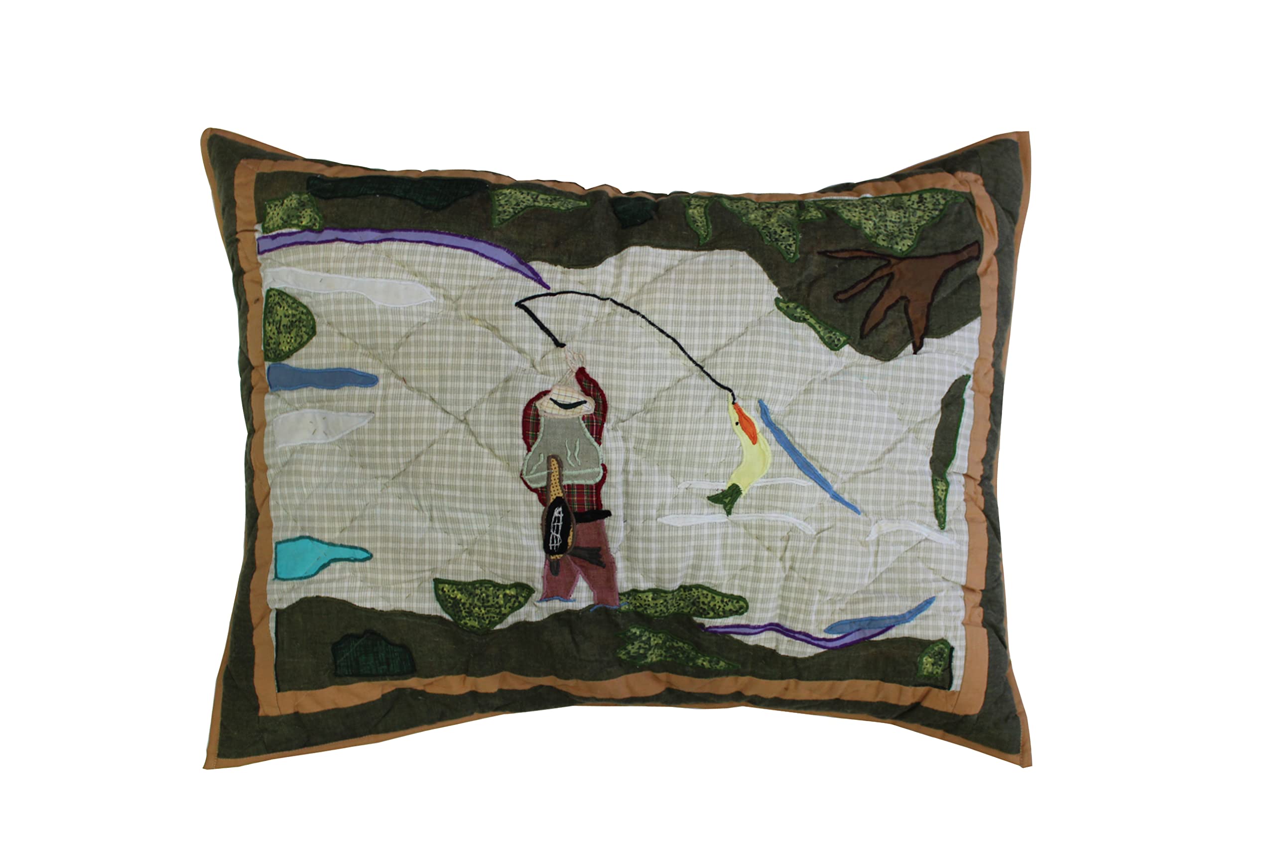 Premium 100% Cotton Fly Fishing Super Queen Quilt Set with Matching Shams - Handmade All-Season Bedding for Cozy Comfort | Perfect for Master Bedrooms, Guest Rooms & Cabin Retreats