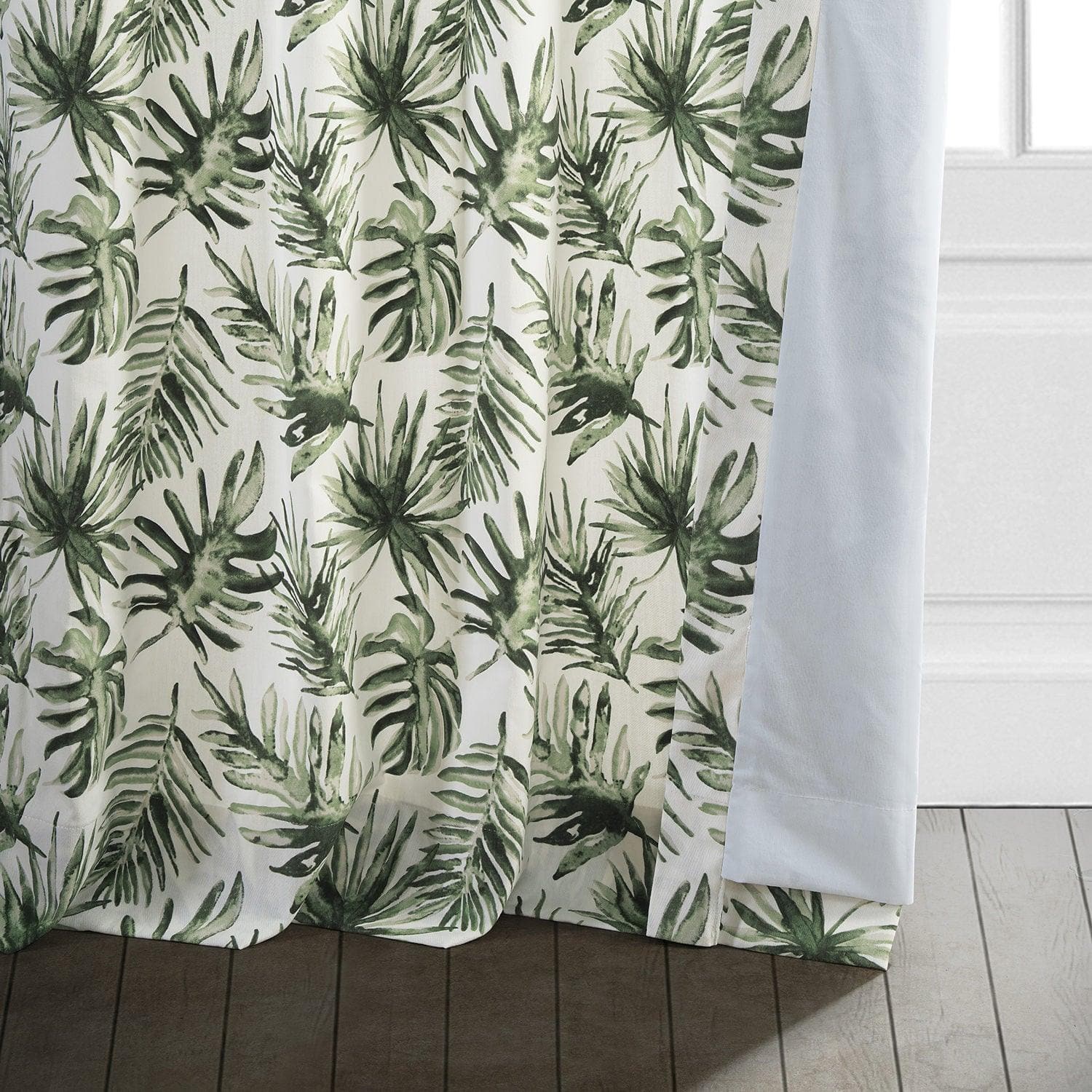 Artemis Olive Green Floral Printed Blackout Curtains for Bedroom - 100% Cotton Thermal Insulated Drapes for Living Room & Nursery, Noise Reducing & Light Blocking Window Treatments
