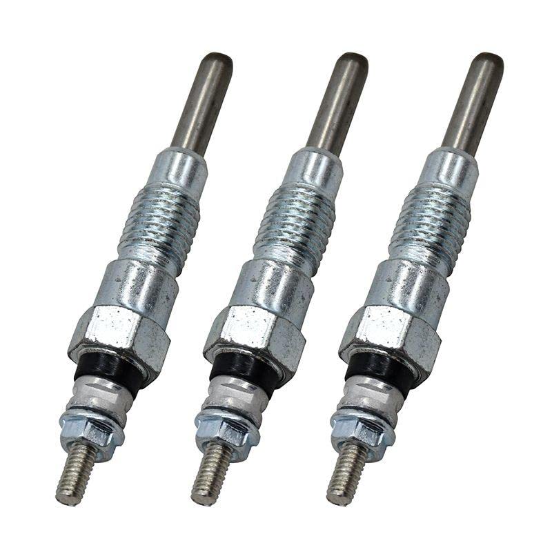 Kubota Engine Glow Plugs 3PCS - Compatible with D650, D750, D850, D950, D1102, D1302, D1402, D1402-DI Models - OEM 15951-65510, 1595165510, 15951-65512 - Perfect for Cold Weather Starting & Engine Maintenance