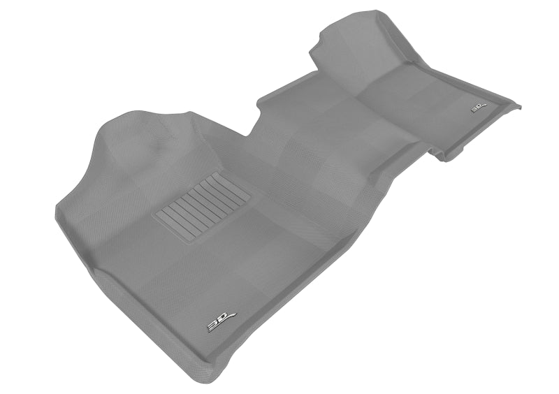 3D MAXpider Kagu Custom Fit Floor Mats for 2007-2013 Chevrolet Silverado & GMC Sierra Regular Cab (1st Row) - Durable All-Weather Protection, Non-Slip Gray Car Mats - Perfect for Trucks, Off-Roading & Daily Commute