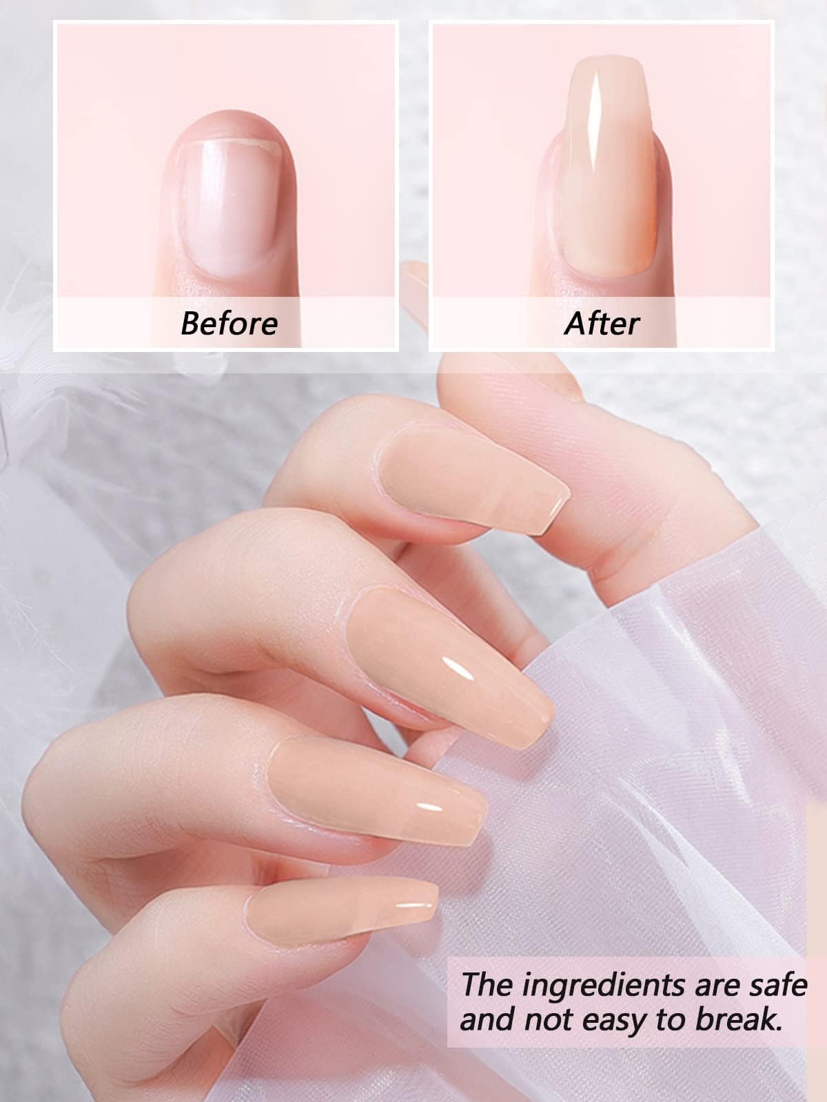 EBANKU Professional Nude Acrylic Nail Powder - 120g/4.23oz Large Capacity for Acrylic Extensions & Nail Art - Long-Lasting, No UV Lamp Needed - Perfect for Salon, Home Manicures & DIY Nail Designs