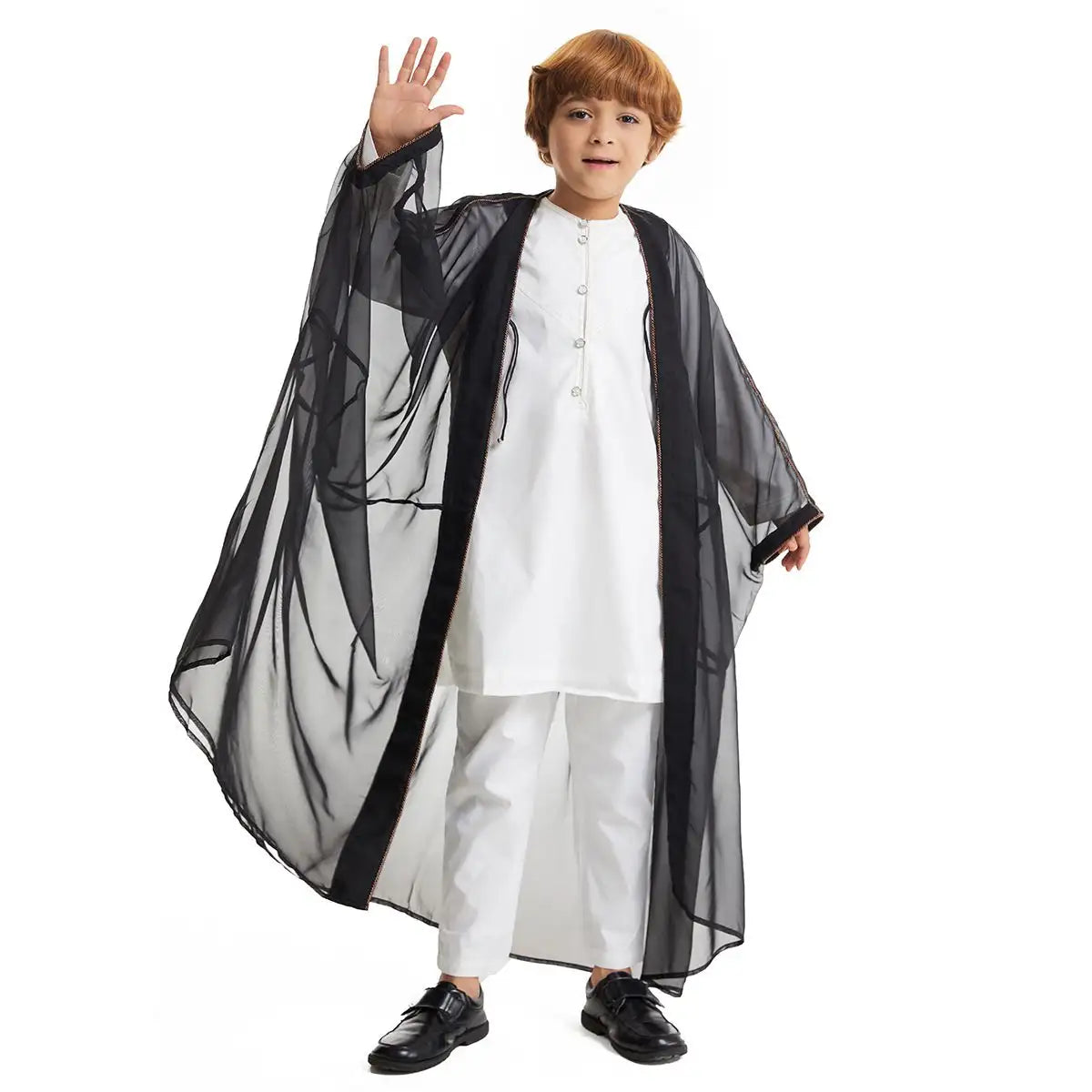 Authentic Middle Eastern Arab Boy Bisht - Traditional Embroidered Robe for Special Occasions | Perfect for Weddings, Eid Celebrations & Cultural Events