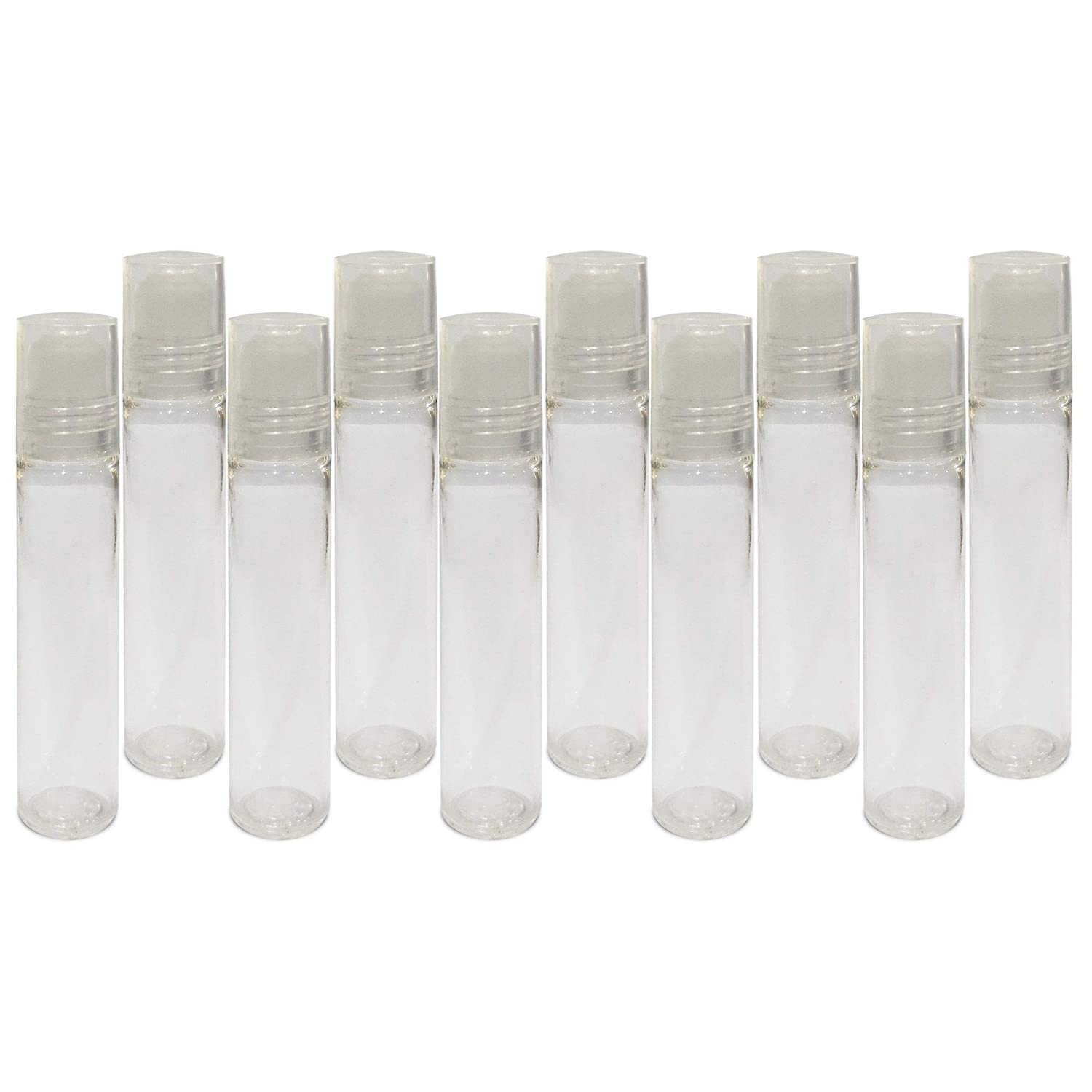 Zenvista Meditech 10ml Plastic Roll On Bottles (Pack of 10) - Refillable Essential Oil Bottles, Perfume Roller Bottles for Aromatherapy, Travel-Friendly Cosmetic Containers | Perfect for DIY Essential Oils, Perfume Making & On-The-Go Skincare