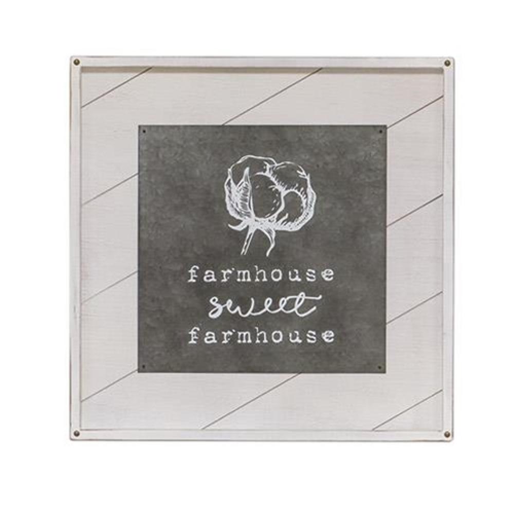 Farmhouse Sweet Farmhouse Wall Art - Rustic Country Decor for Kitchen, Living Room & Bedroom - Perfect for Farmhouse Style Home Decor