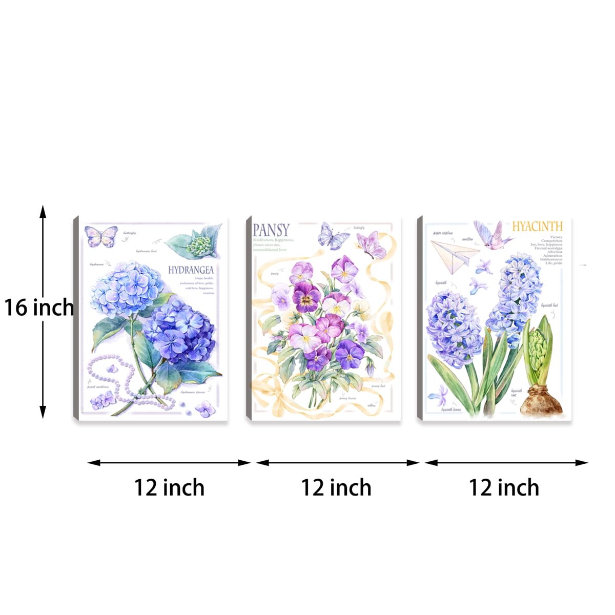 Modern Canvas Wall Art Set - Abstract Flower Paintings for Living Room, Kitchen, Bedroom, Bathroom & Office Decor - Home Wall Decorations & Wall Art Pictures for Stylish Interior Design