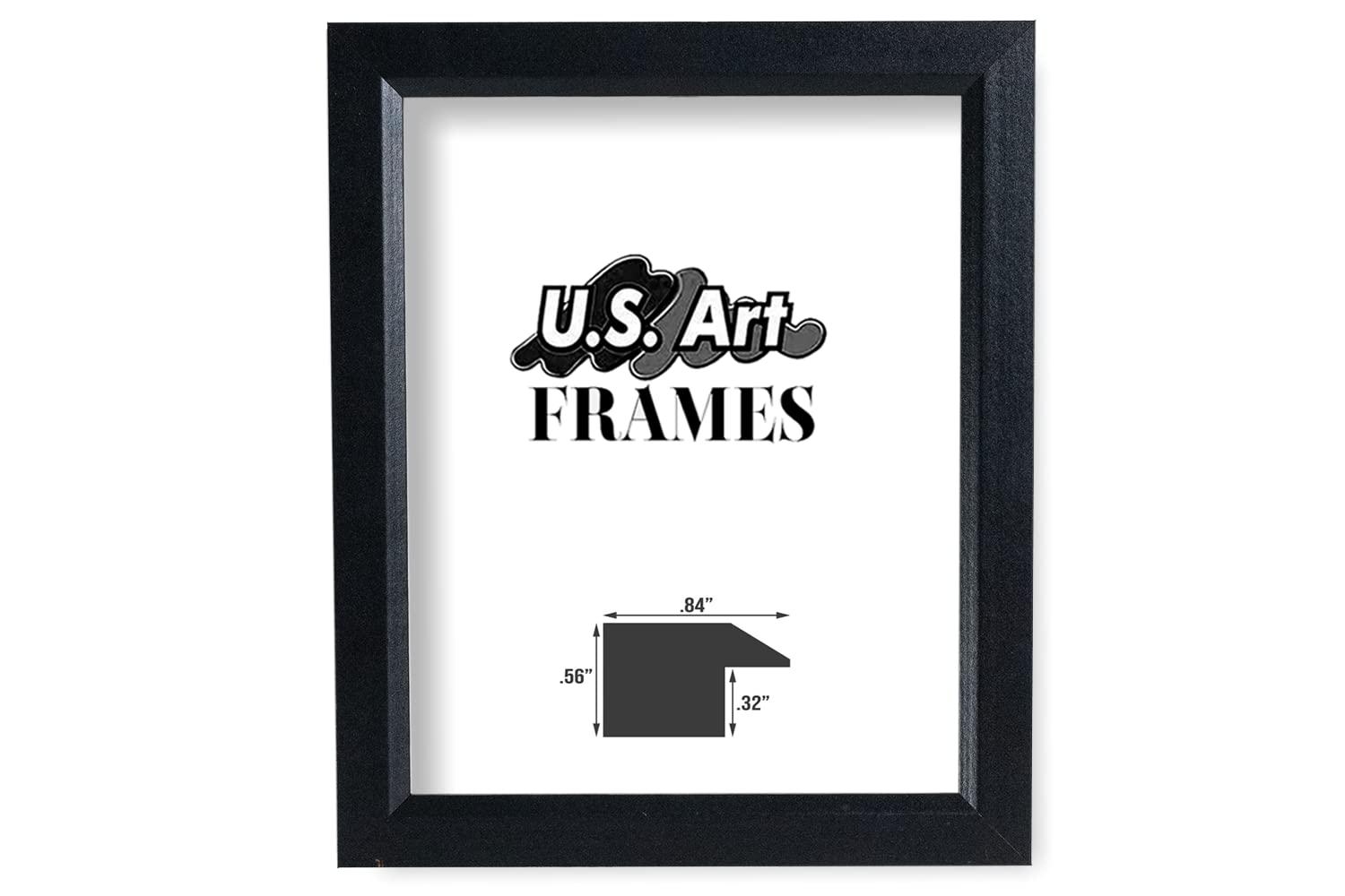 5x7 Black Solid Wood Picture Frames - Set of 4, .84 Inch Thick Poplar Wood Poster Frames for Wall Art, Photos, and Home Decor - Perfect for Living Room, Bedroom, and Office Display