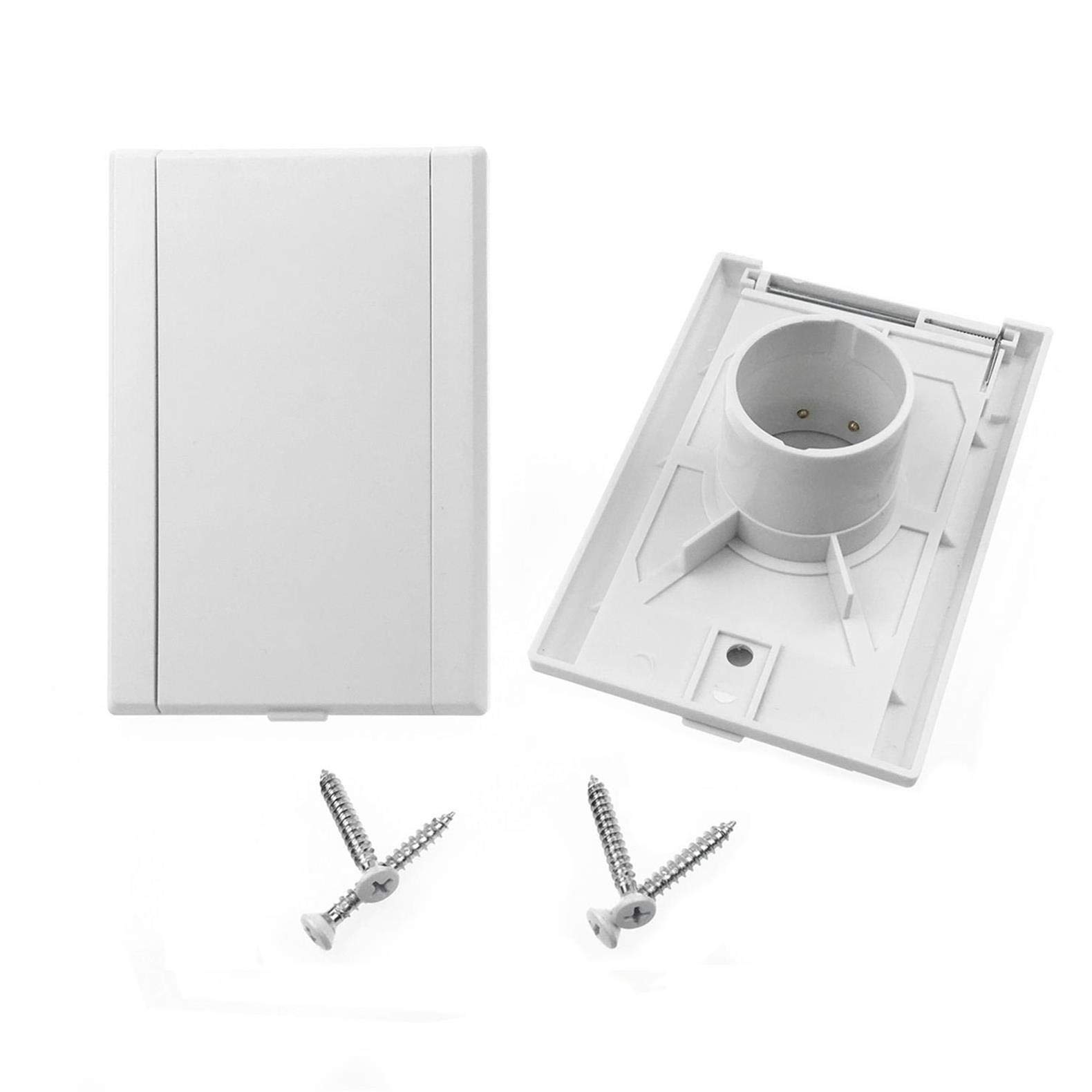 Nutone Central Vacuum Inlet Valve Kit - 2 Pack White Full Door Cover for Central Vacuum System Installation | Perfect for Home Cleaning & Maintenance