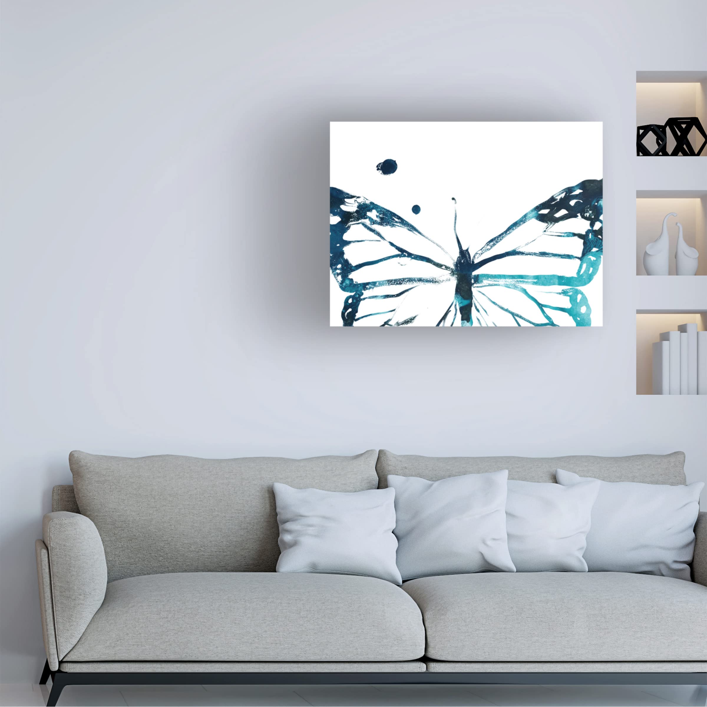 Trademark Fine Art 'Butterfly Imprint III' Canvas Wall Art Print by June Erica Vess - Modern Home Decor for Living Room, Bedroom & Office