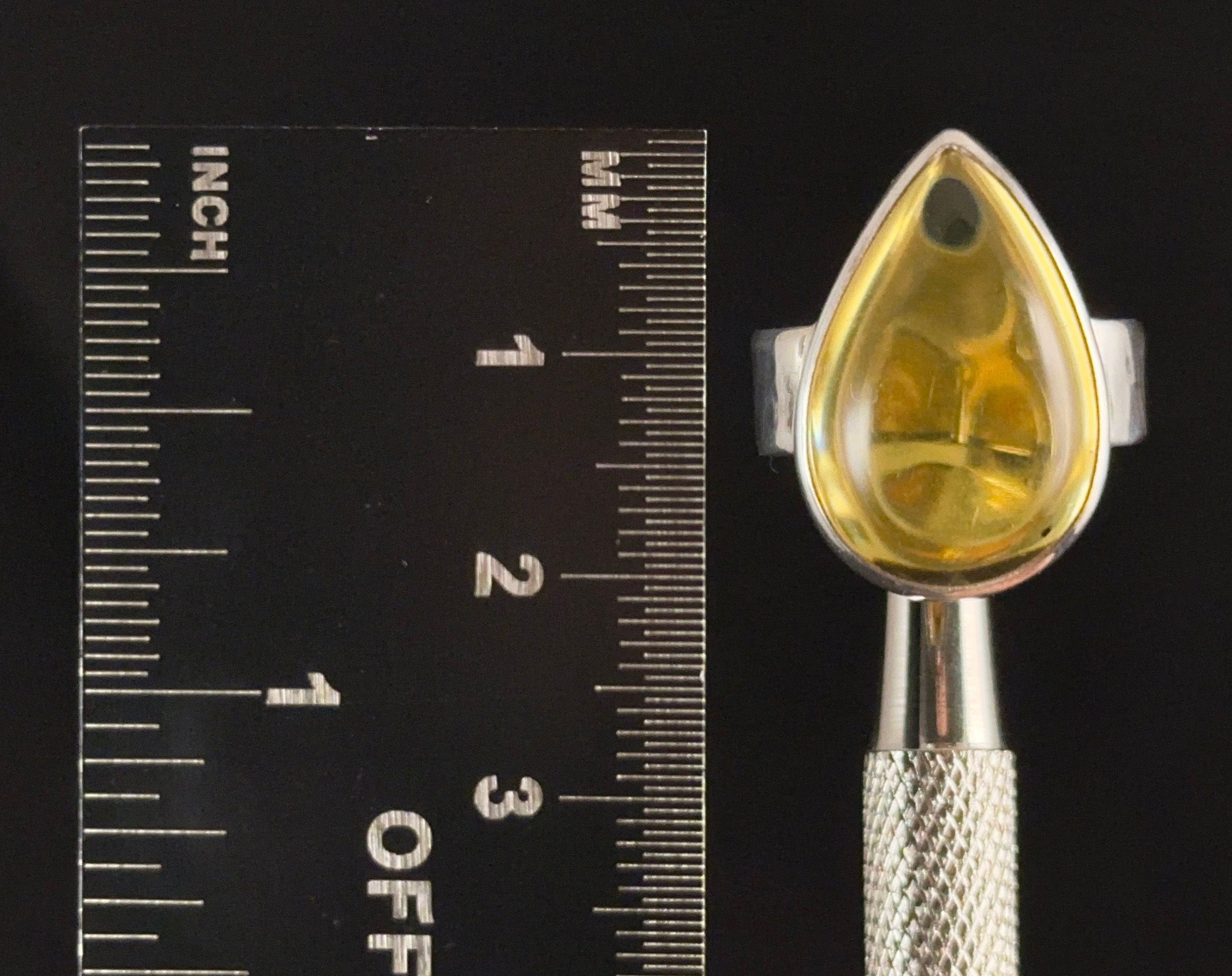 AMBER Ring - Sterling Silver Ring Size 5 | Crystal & Gemstone Jewelry | Elegant Fine Jewelry for Women | Perfect for Weddings, Anniversaries & Special Occasions