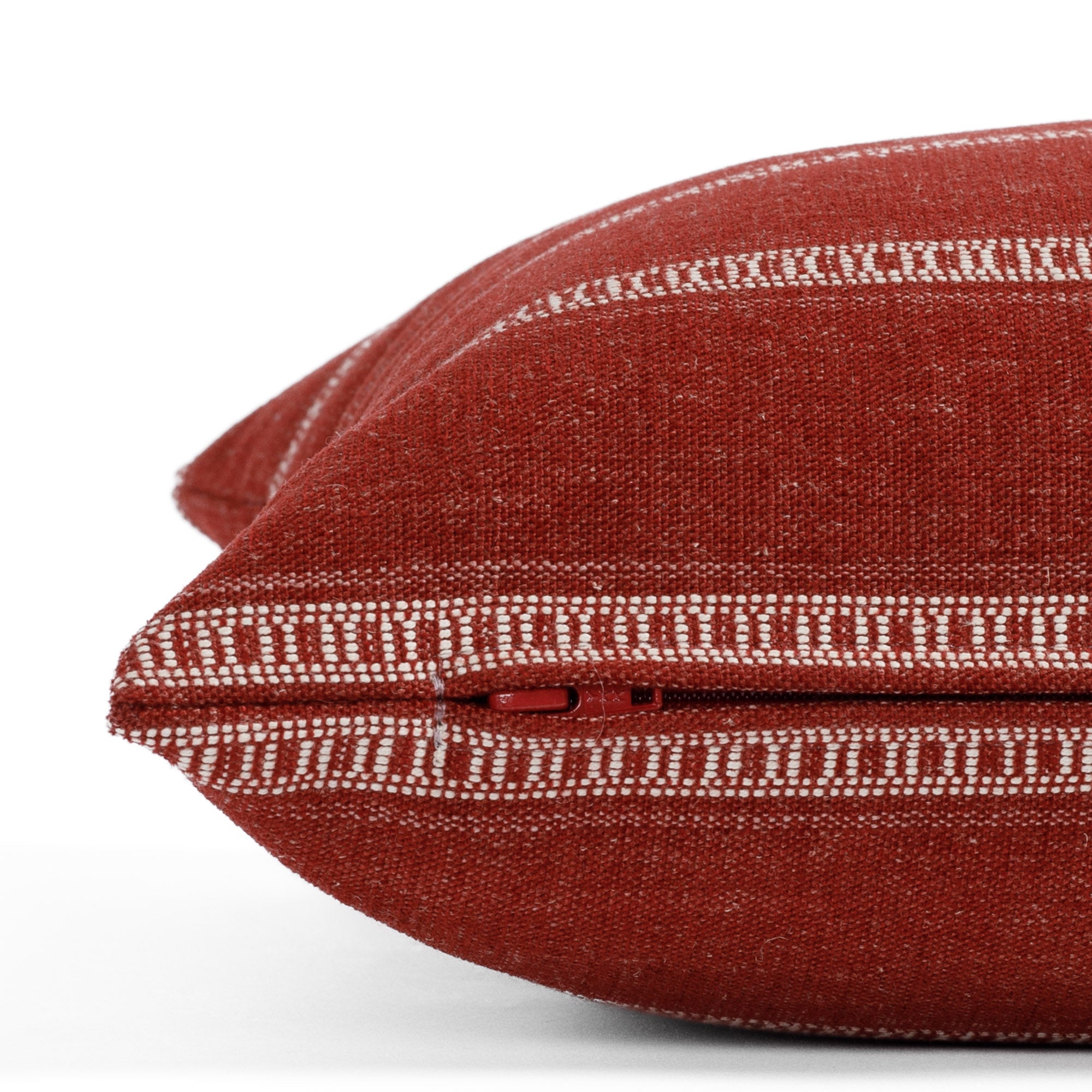 Brunswick Stripe 14x20 Lumbar Pillow in Pomegranate - Decorative Cushion for Sofa, Bed & Home Decor