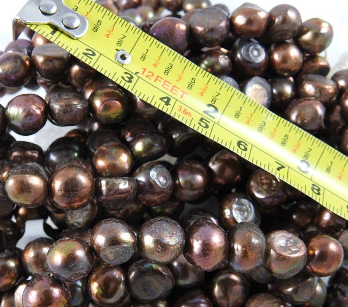Natural Bronze Freshwater Pearl Beads Strand - 16 Inch DIY Jewelry Making Supplies for Necklaces, Bracelets & Earrings | Perfect for Bridal, Wedding & Boho Fashion Accessories