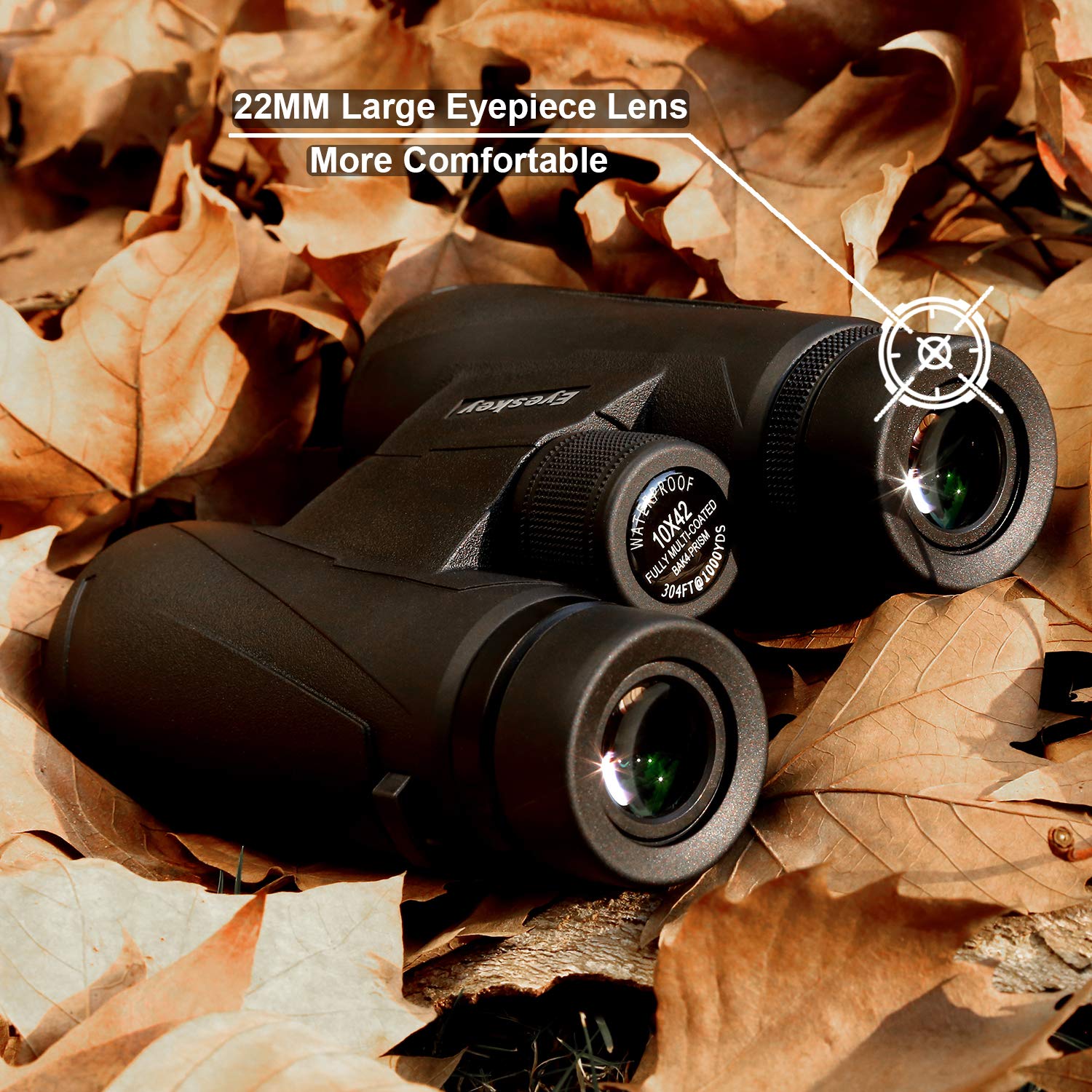 Eyeskey 10x42 Professional Waterproof Binoculars for Adults - High Power HD Optics for Bird Watching, Hunting, Travel & Outdoor Adventures - Fog Proof & Shockproof Design for Clear Viewing in All Weather Conditions