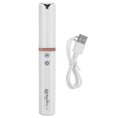 USB Rechargeable Heated Eyelash Curler with 3 Adjustable Temperature Settings - Portable Electric Lash Curling Tool for Long-Lasting Curls (White) | Perfect for Home Use, Travel & Professional Makeup Application