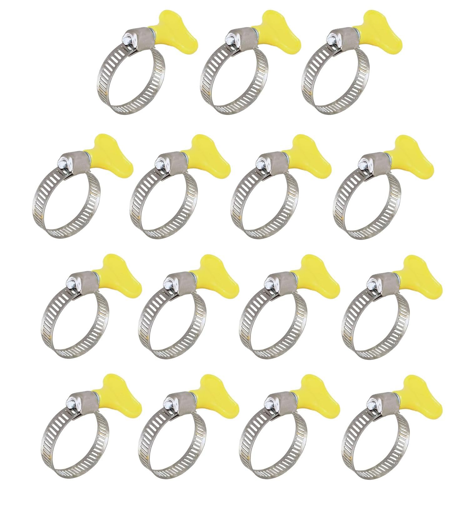 Butterfly Hose Clamp 1 Inch (15-Piece Set) - Ideal for Plumbing, Automotive, and DIY Projects