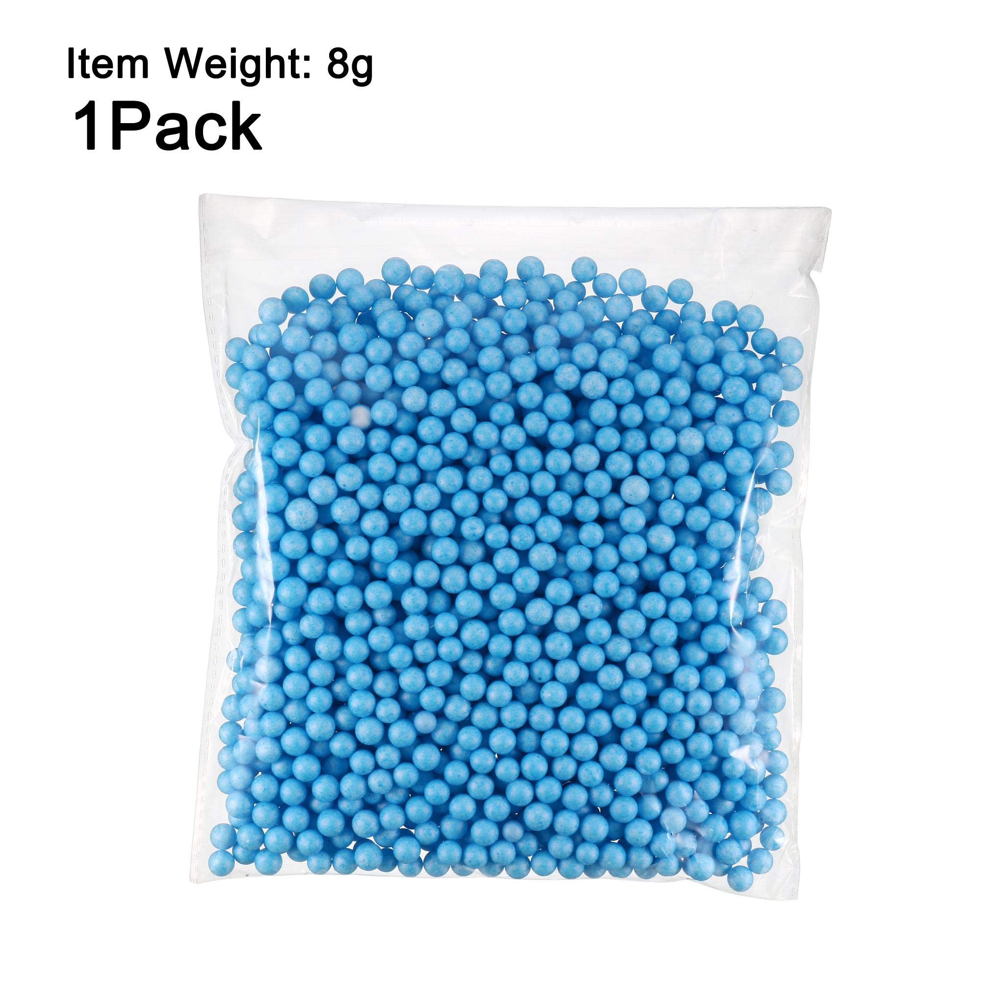 0.3 Inch Blue Polystyrene Foam Ball Beads - 1 Pack Round Craft Beads for DIY Arts, Party Decorations, Vase & Pillow Fillings - Perfect for Home Decor, School Projects, and Creative Crafts