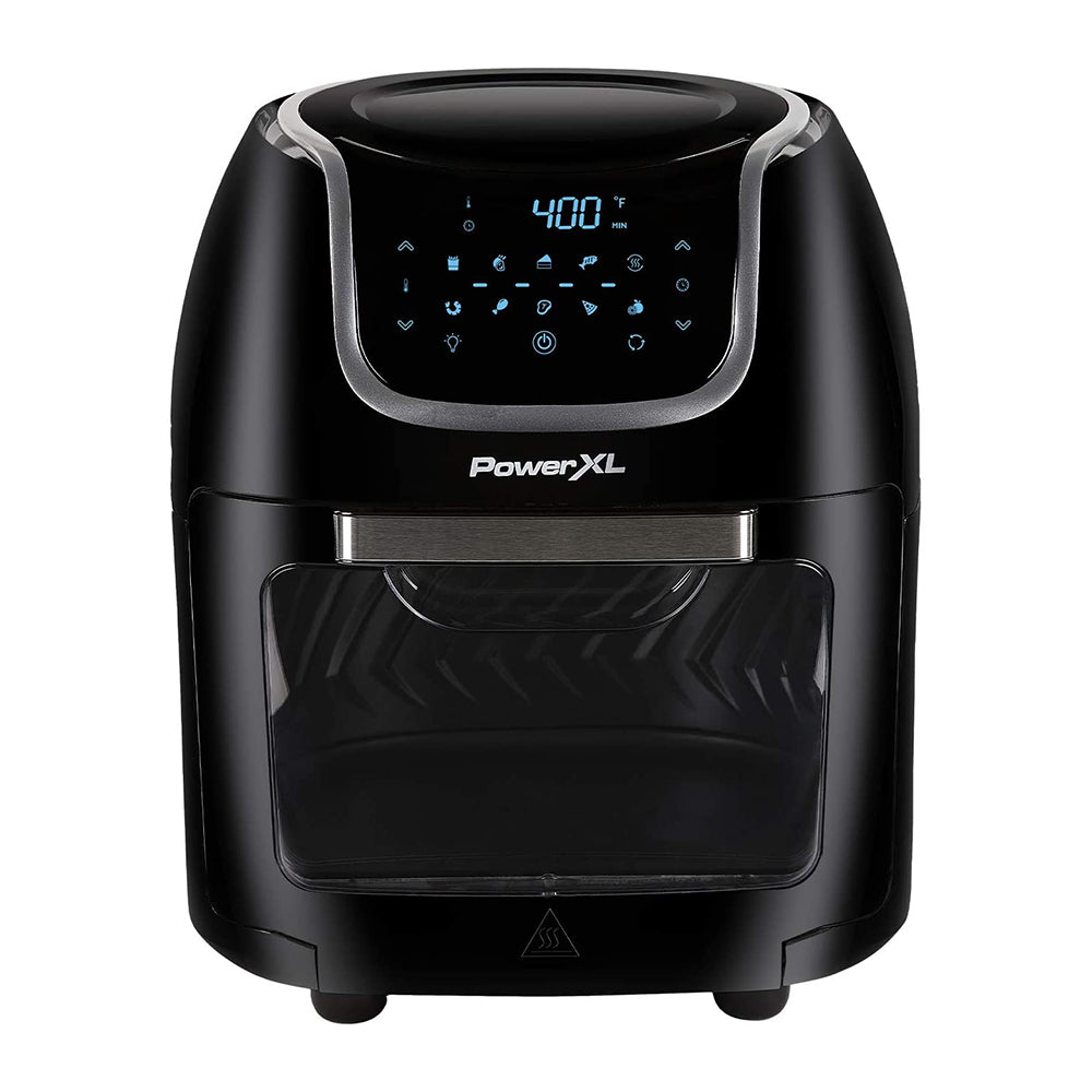 PowerXL 10Qt Vortex Air Fryer with Rotisserie - Large Capacity Digital Airfryer for Healthy Cooking - Perfect for Roasting Chicken, Baking, and Frying - Certified with Home Essentials Warranty (PXLAFP10Q)