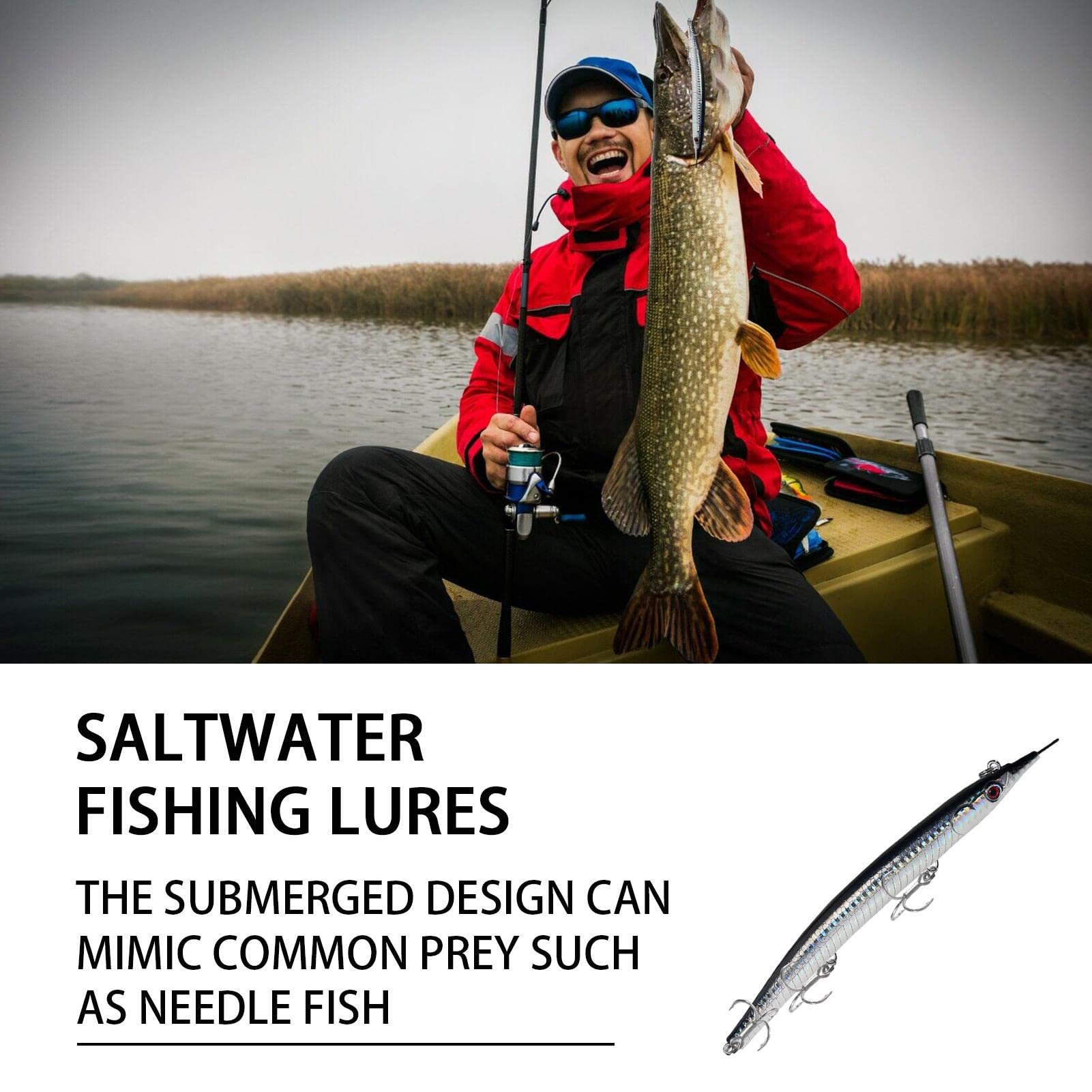 Fast Sinking Tuna Fishing Tackle with Hooks - Surf Fishing Gear for Grass Carp, Herring & Freshwater Fish - Perfect for Saltwater & Mandarin Fish Pochy Fishing Adventures