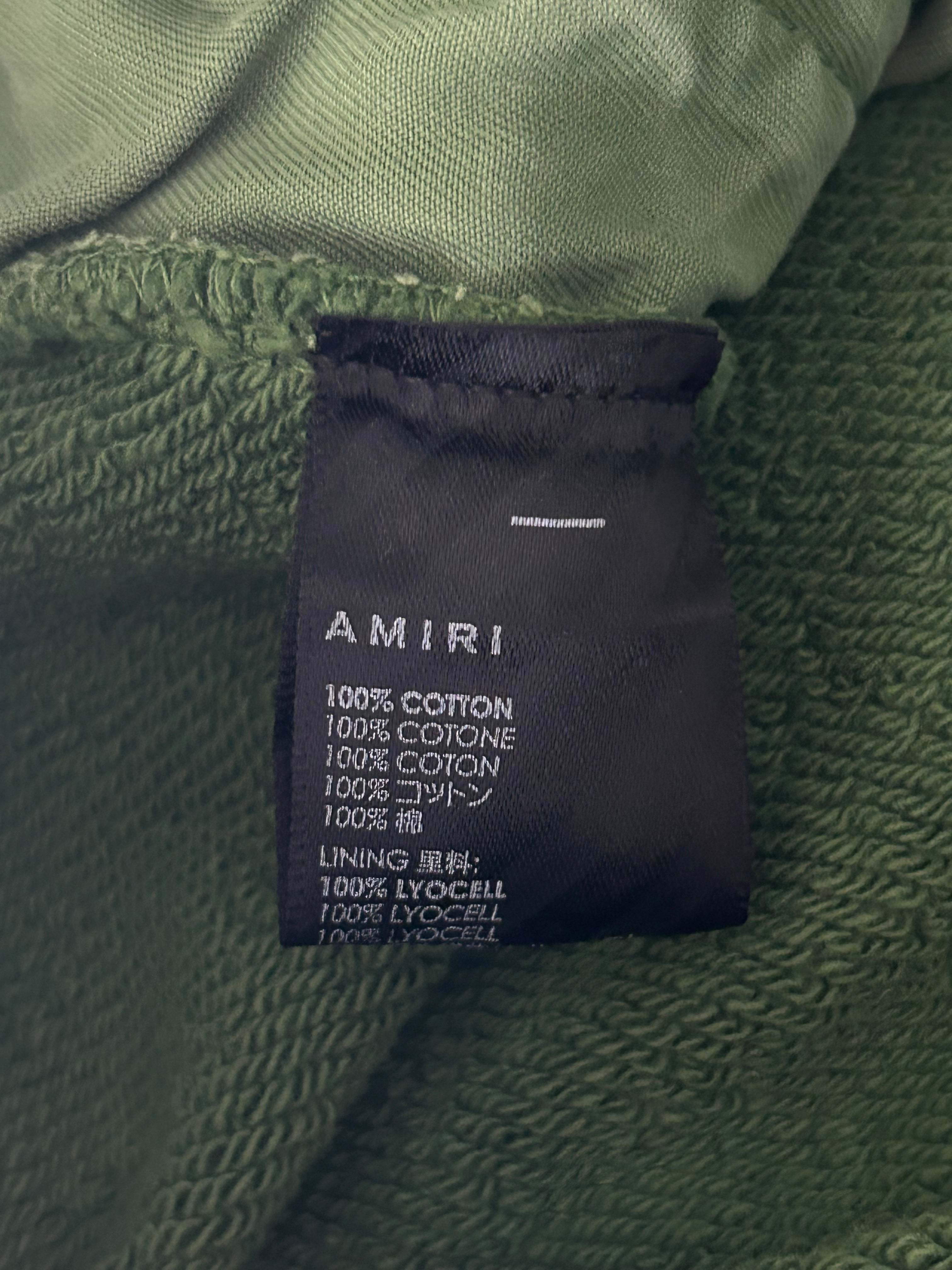 Amiri Green & Yellow Track Logo Shorts for Men - Stylish Casual Athletic Shorts for Running, Gym, and Streetwear Fashion